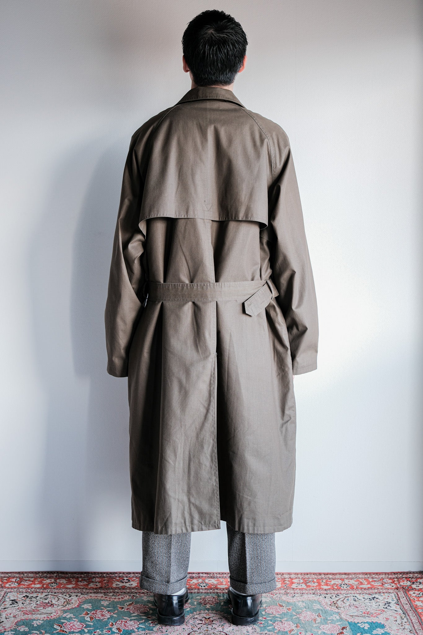 【~80's】Old Yves Saint Laurent Raglan Sleeve Coat With Liner Size.54