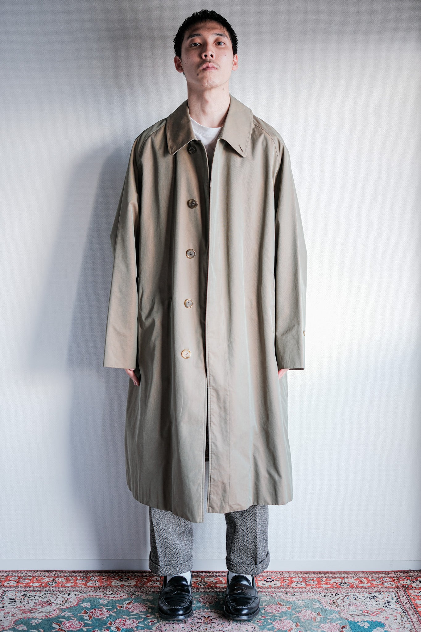 【~80's】Vintage Burberrys Single Raglan Balmacaan Coat C100 With Liner Size.50REG "TAMAMUSHI"