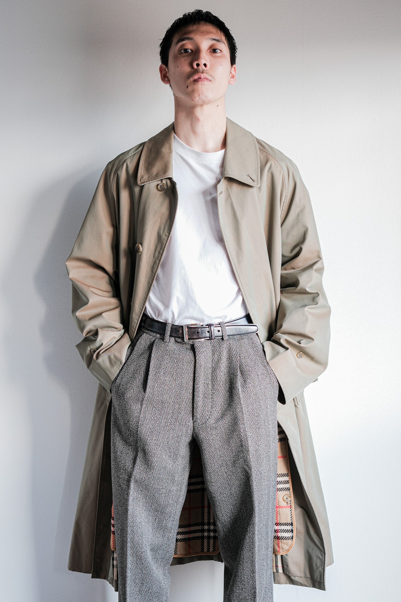 【~80's】Vintage Burberrys Single Raglan Balmacaan Coat C100 With Liner Size.50REG "TAMAMUSHI"