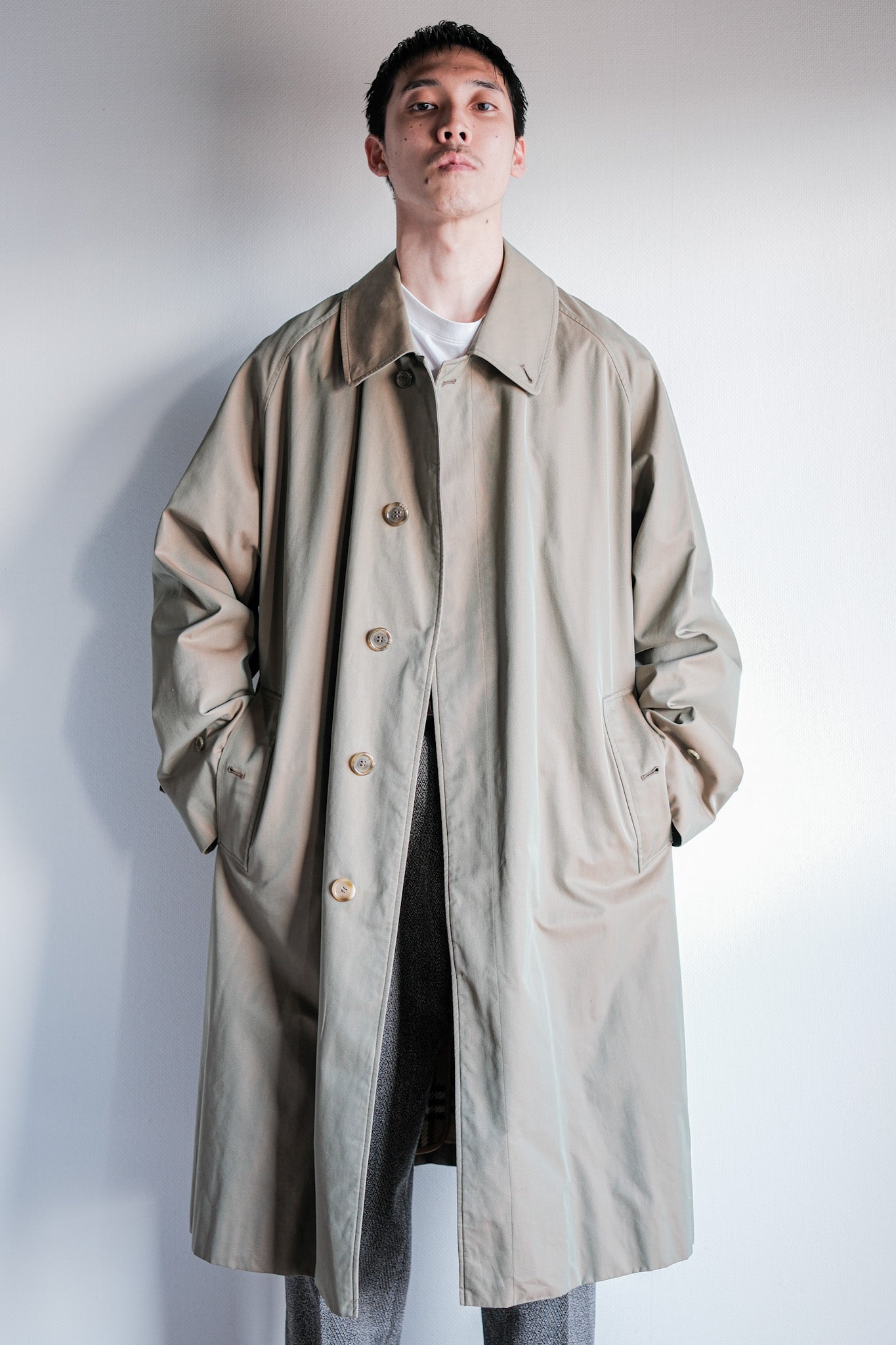 【~80's】Vintage Burberrys Single Raglan Balmacaan Coat C100 With Liner Size.50REG "TAMAMUSHI"