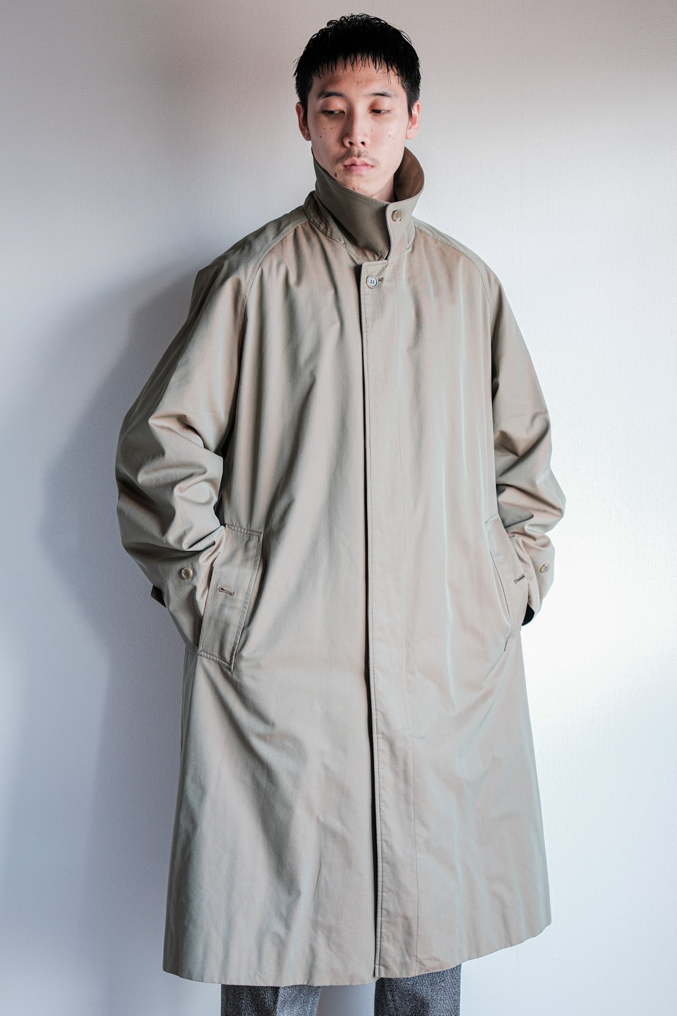【~80's】Vintage Burberrys Single Raglan Balmacaan Coat C100 With Liner Size.50REG "TAMAMUSHI"