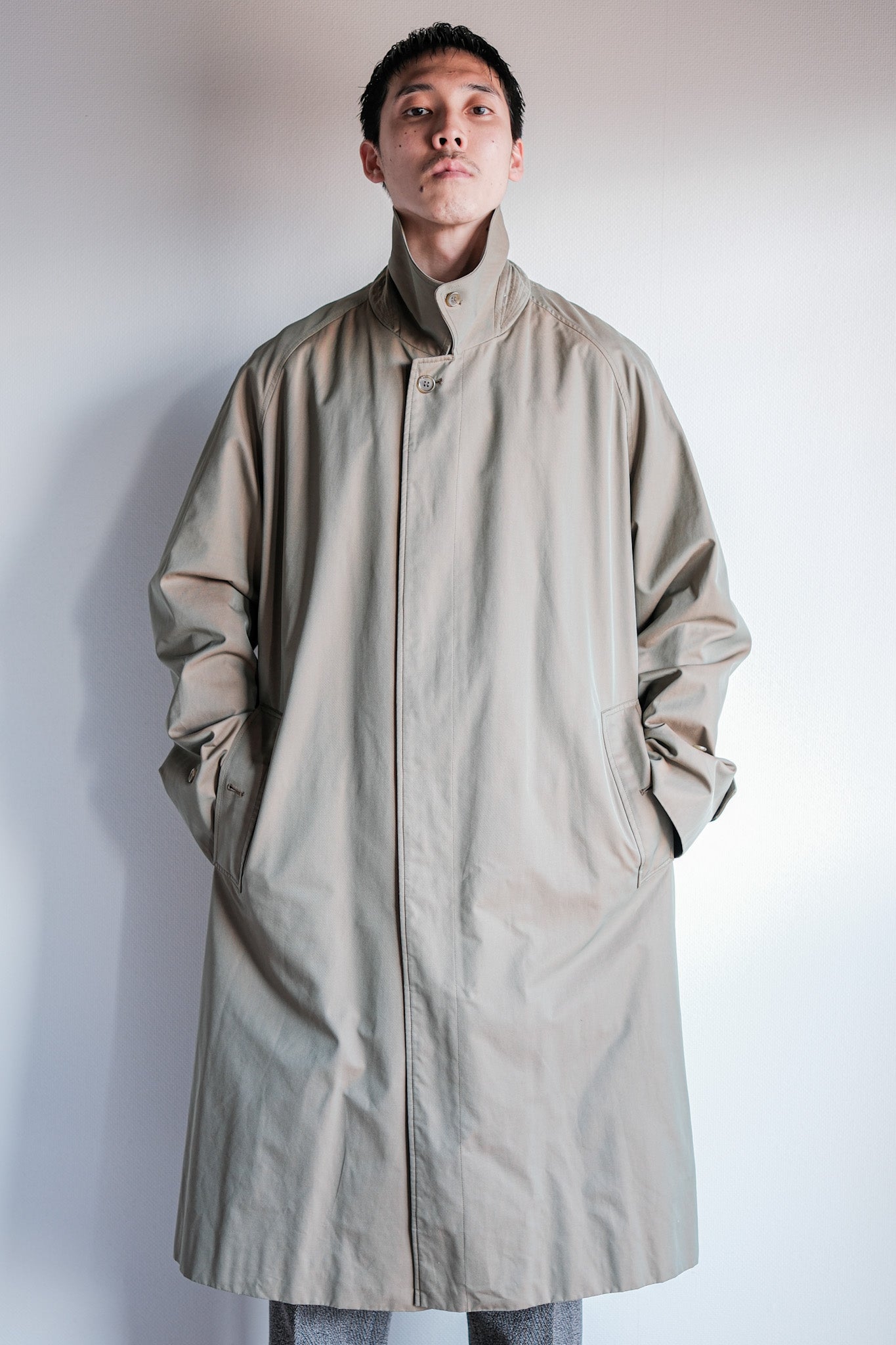 【~80's】Vintage Burberrys Single Raglan Balmacaan Coat C100 With Liner Size.50REG "TAMAMUSHI"