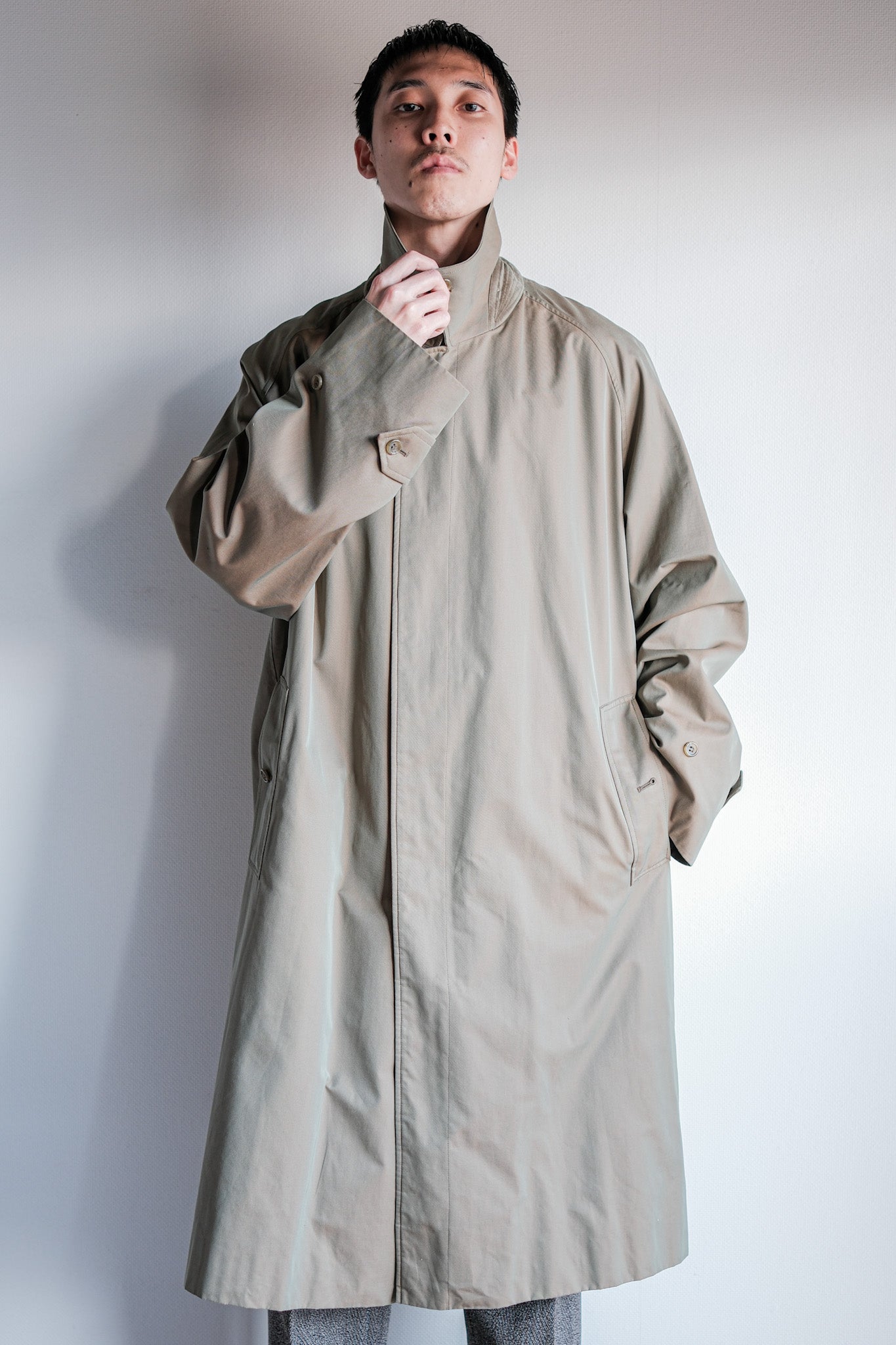 【~80's】Vintage Burberrys Single Raglan Balmacaan Coat C100 With Liner Size.50REG "TAMAMUSHI"