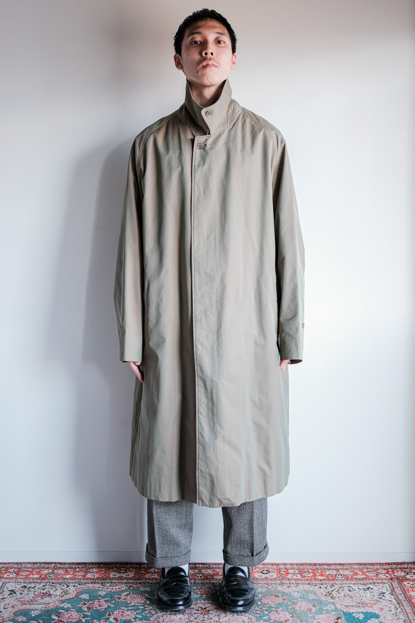 【~80's】Vintage Burberrys Single Raglan Balmacaan Coat C100 With Liner Size.50REG "TAMAMUSHI"