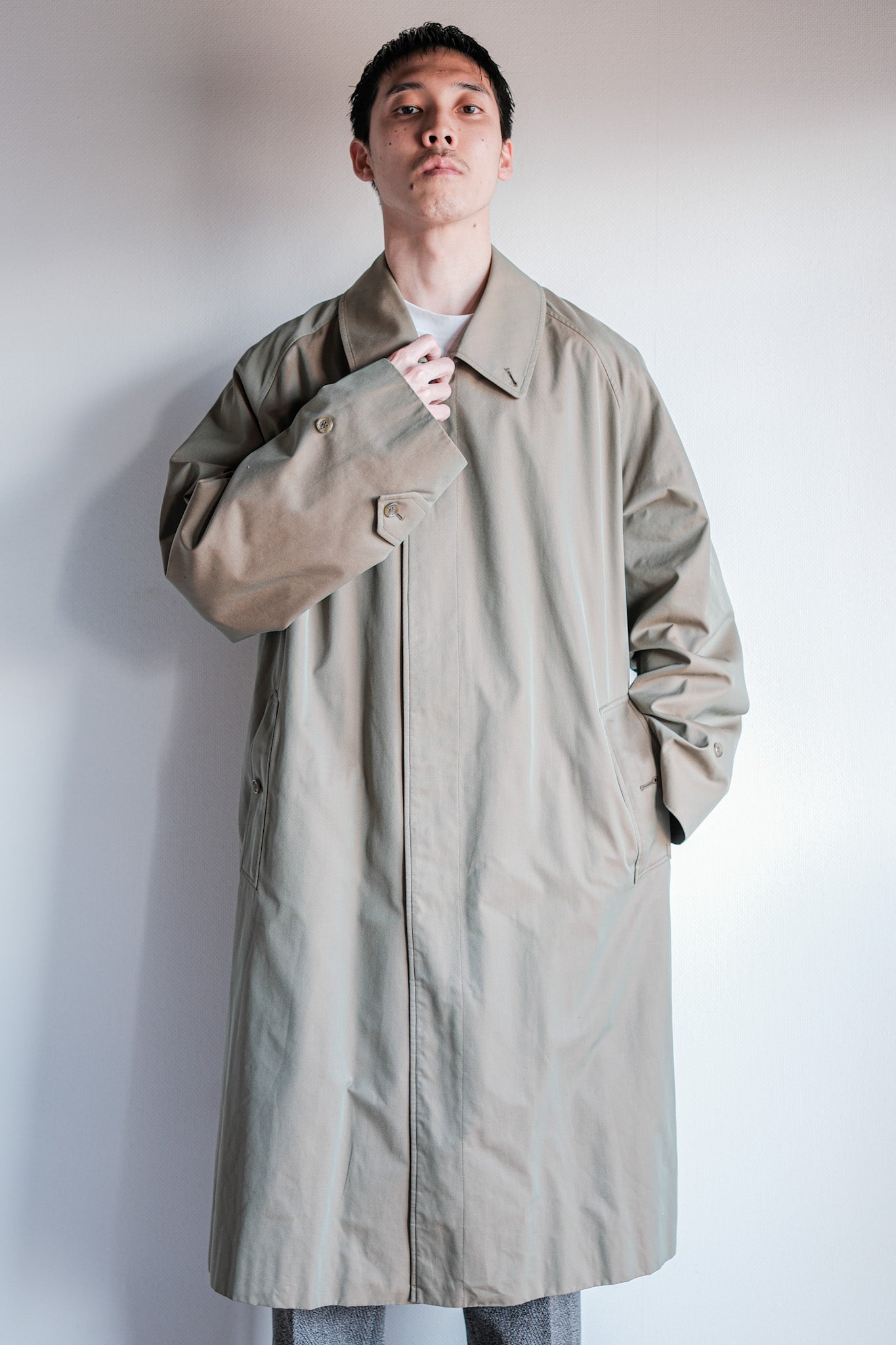【~80's】Vintage Burberrys Single Raglan Balmacaan Coat C100 With Liner Size.50REG "TAMAMUSHI"