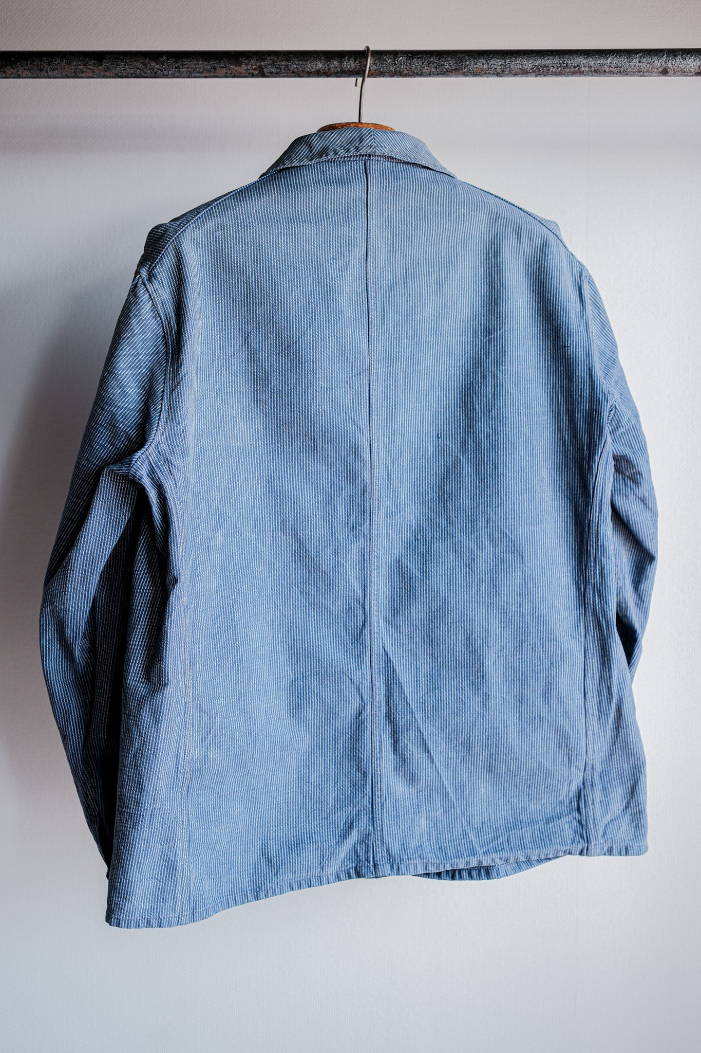 【~40's】Italian Vintage Cotton Striped Work Jacket