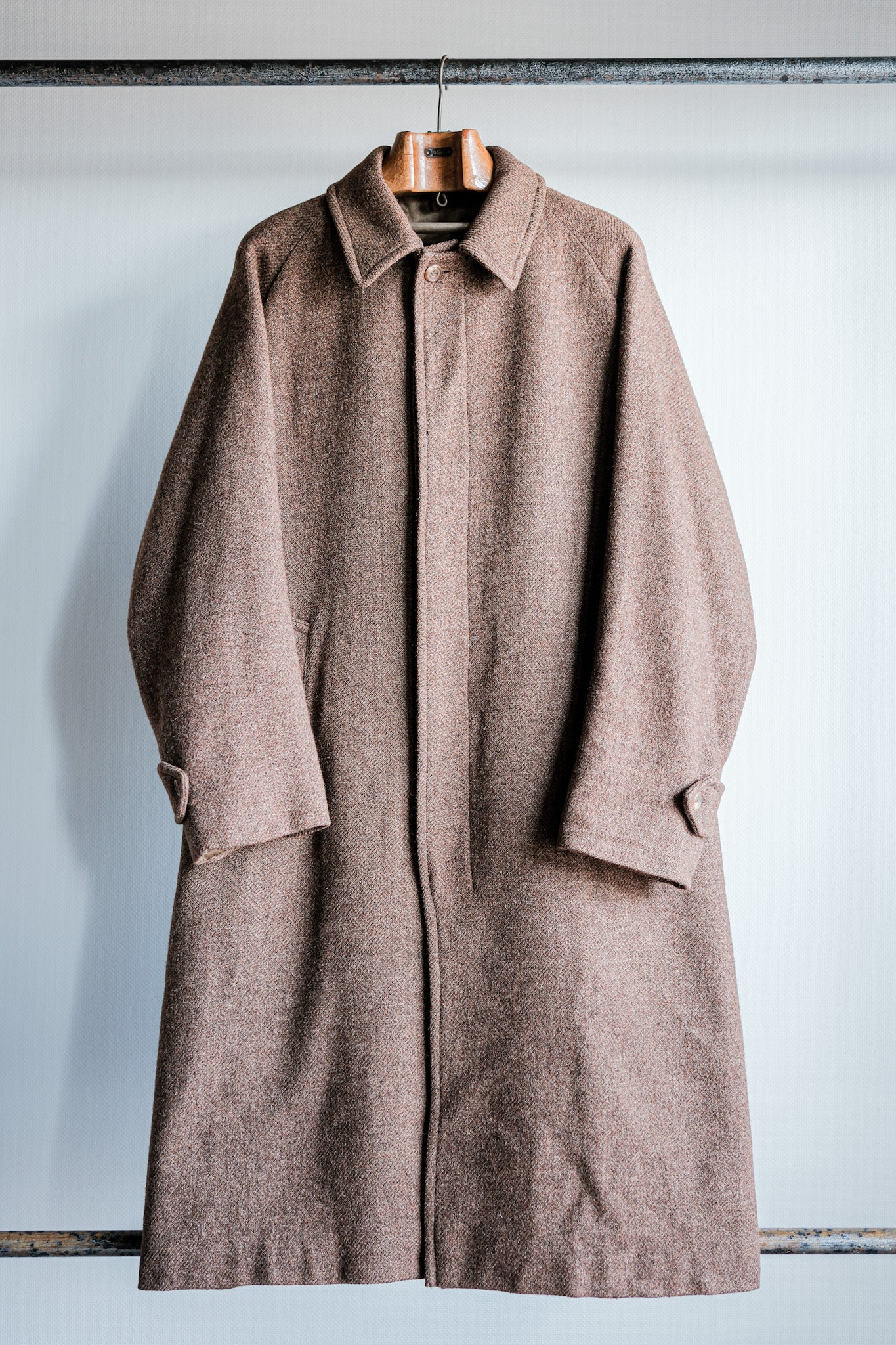 【~90's】OLD ENGLAND PARIS Single Raglan Wool Balmacaan Coat