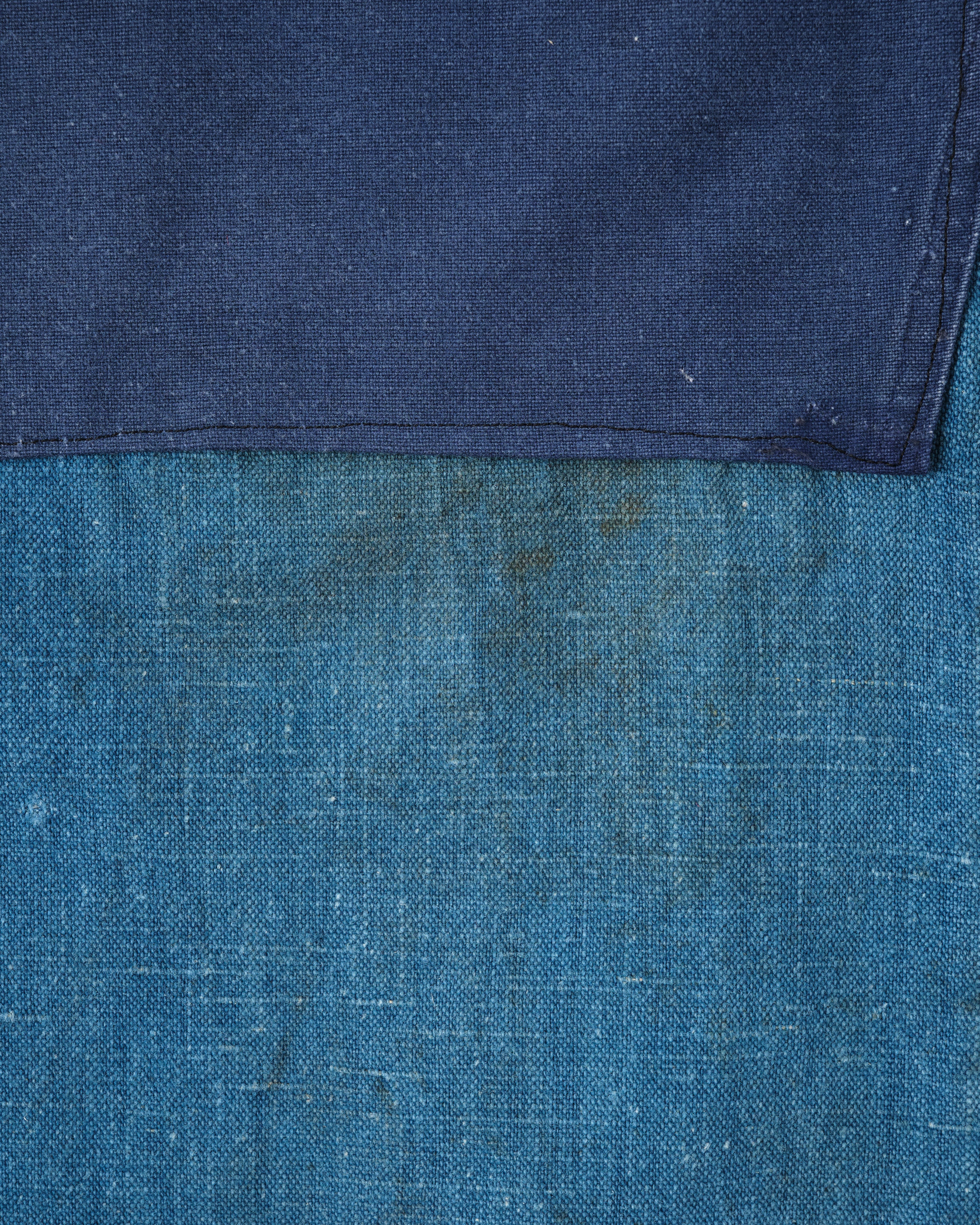 【~30's】French Vintage Indigo Hemp Linen Work Pants "Patchwork" "AU MOLINEL"