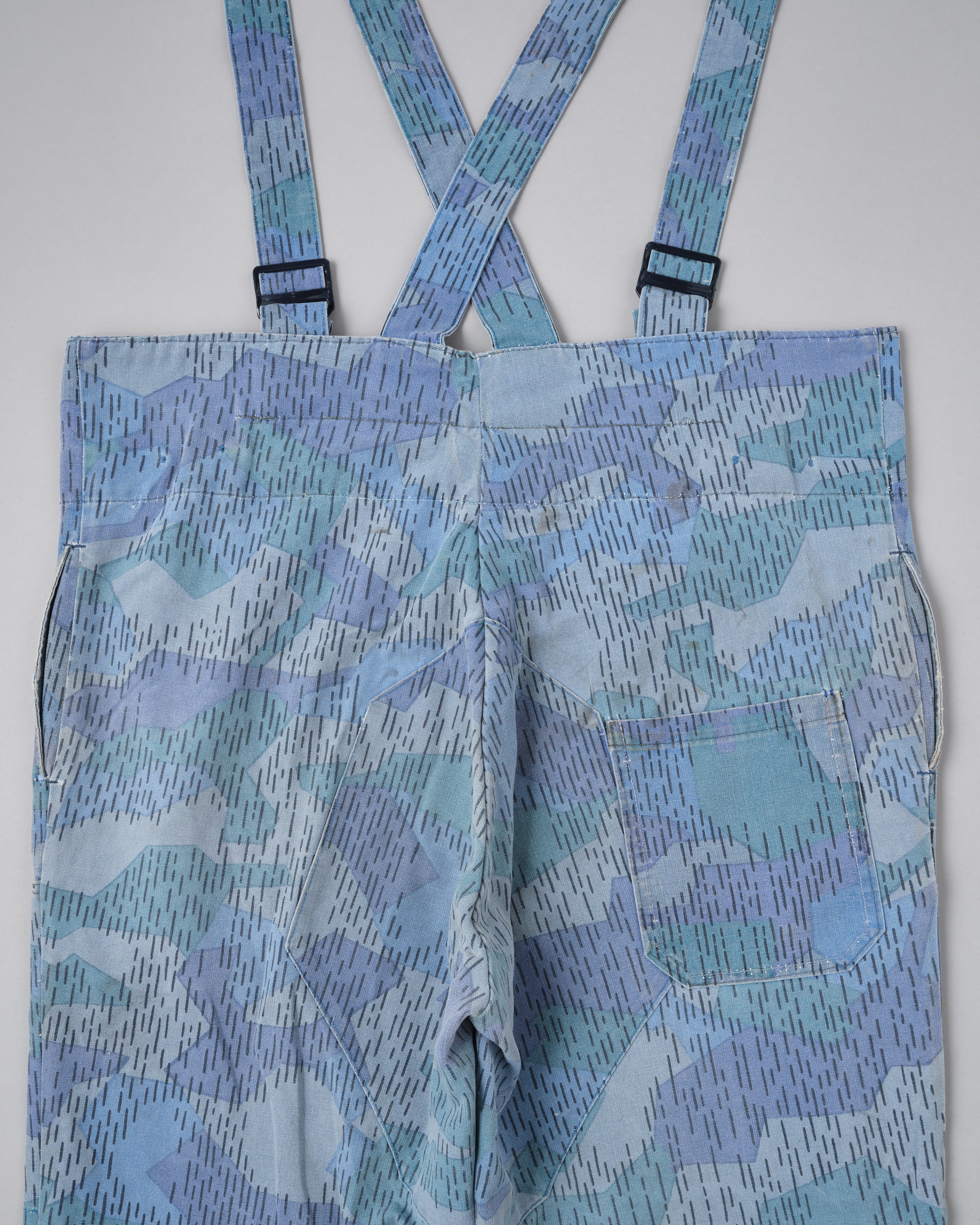 【~80's】Czechoslovakian People's Militias & Fire Brigade Blue Splinter Pattern Camouflage Overalls