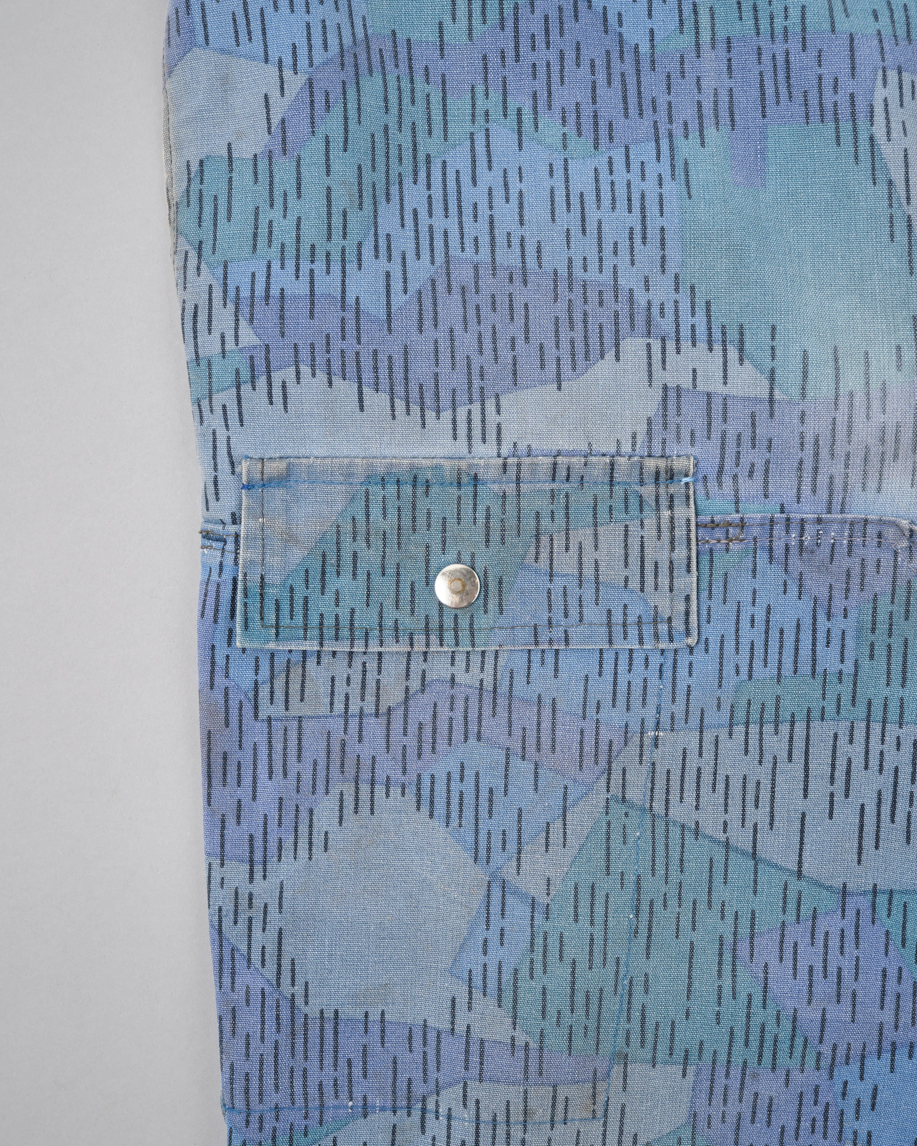 【~80's】Czechoslovakian People's Militias & Fire Brigade Blue Splinter Pattern Camouflage Overalls
