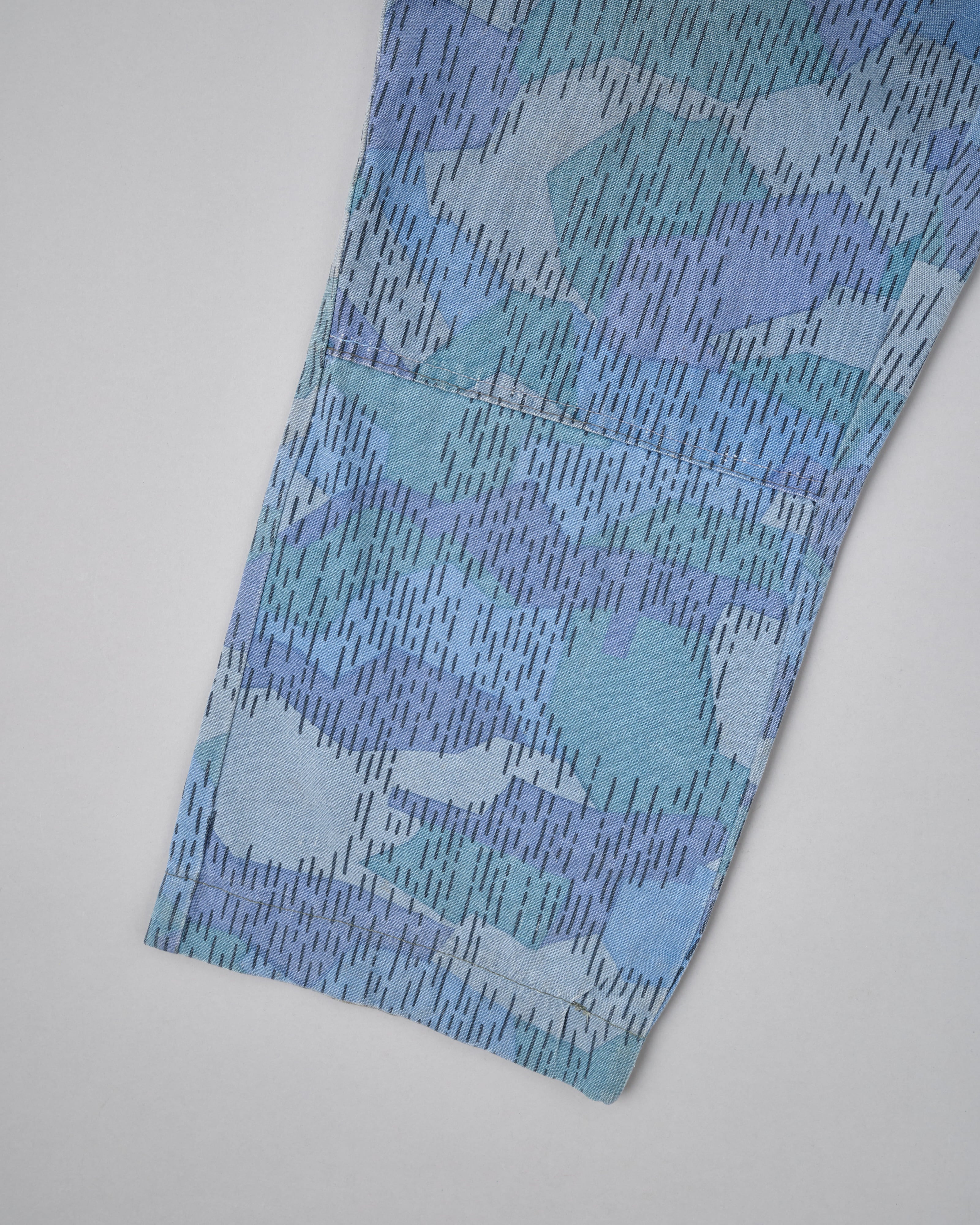 【~80's】Czechoslovakian People's Militias & Fire Brigade Blue Splinter Pattern Camouflage Overalls