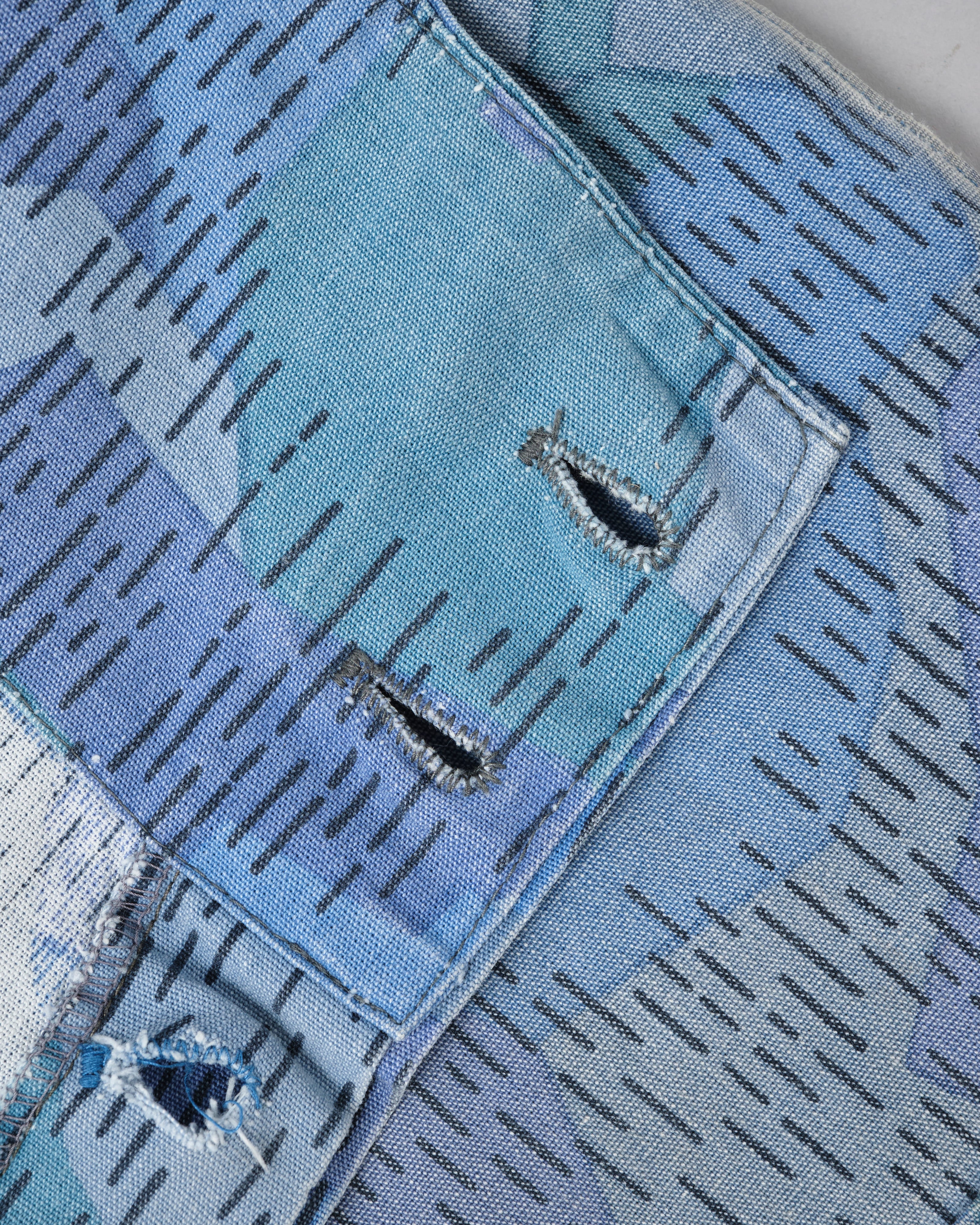 【~80's】Czechoslovakian People's Militias & Fire Brigade Blue Splinter Pattern Camouflage Overalls