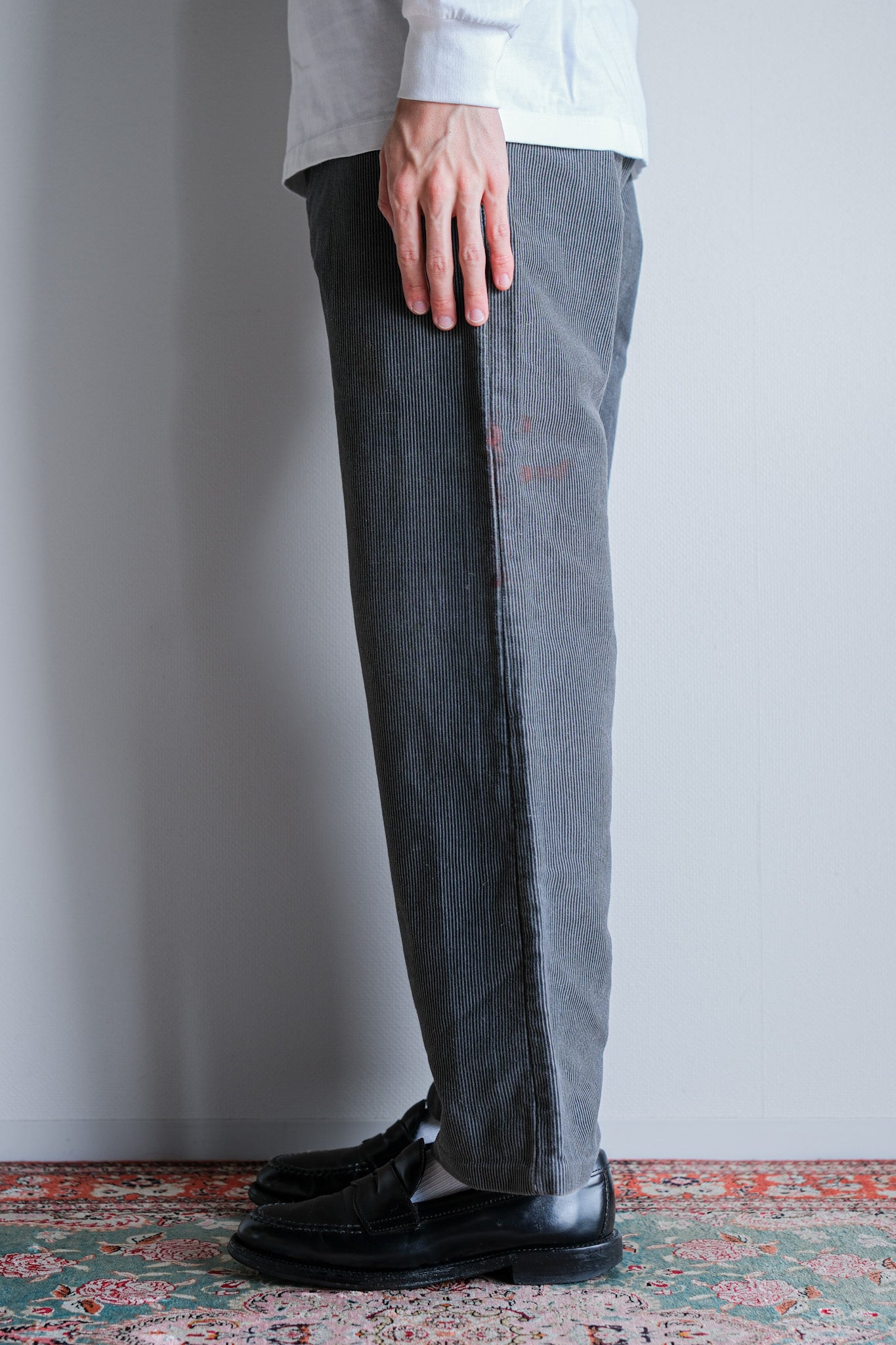 【~40's】Belgium Vintage Printed Moleskin Prisoner Pants