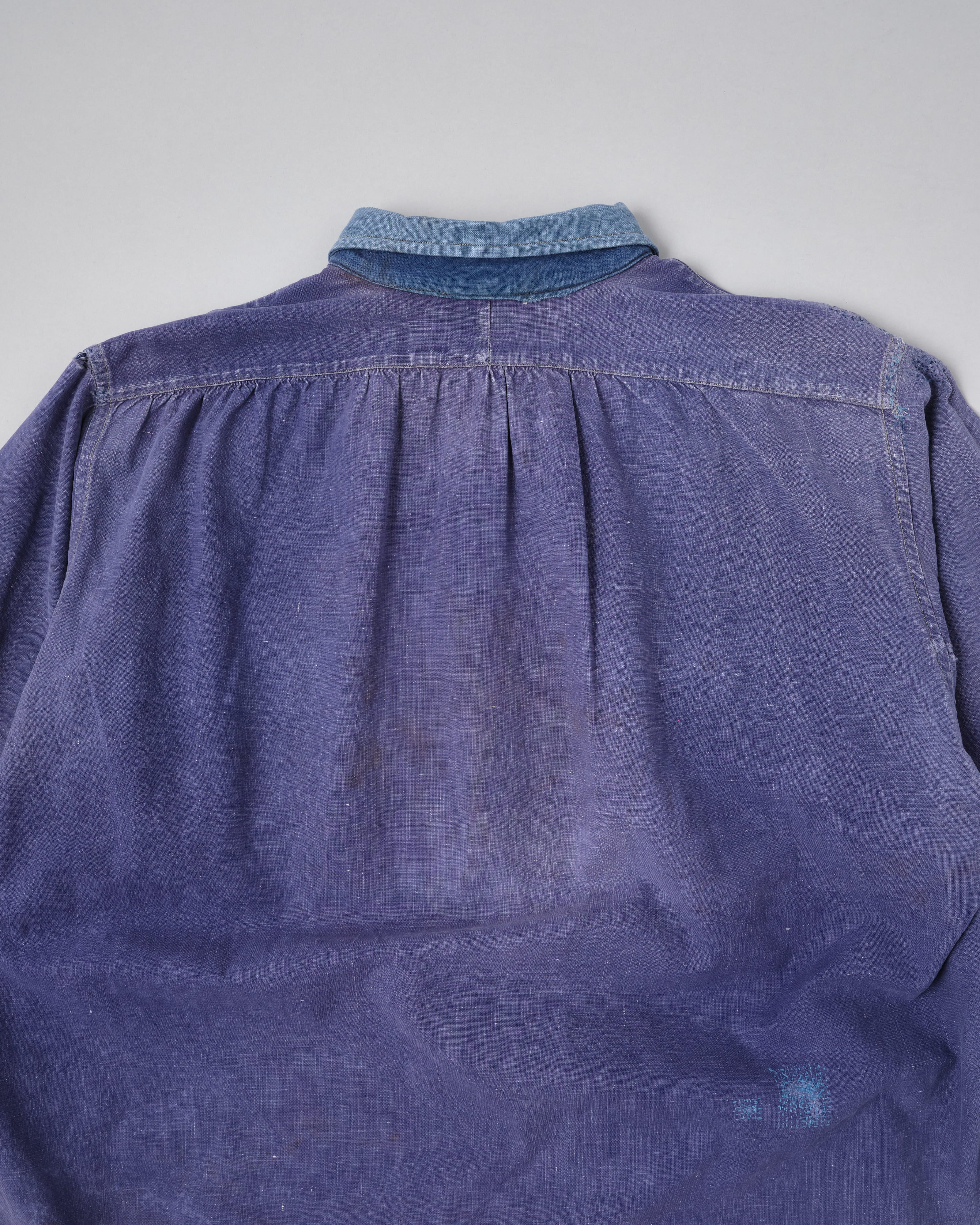 【~40’s】French Vintage Indigo Metis Grandpa Shirt