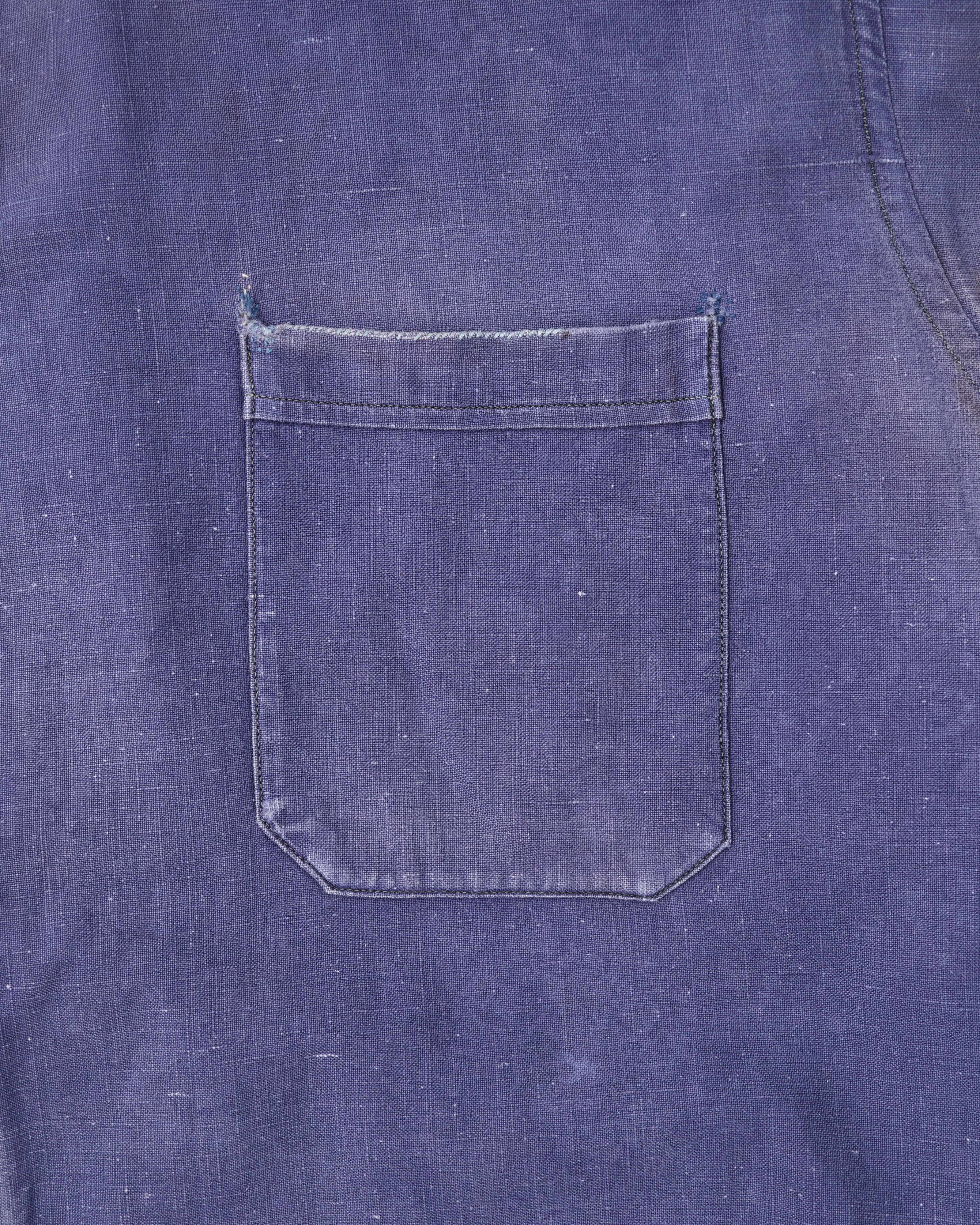 【~40’s】French Vintage Indigo Metis Grandpa Shirt