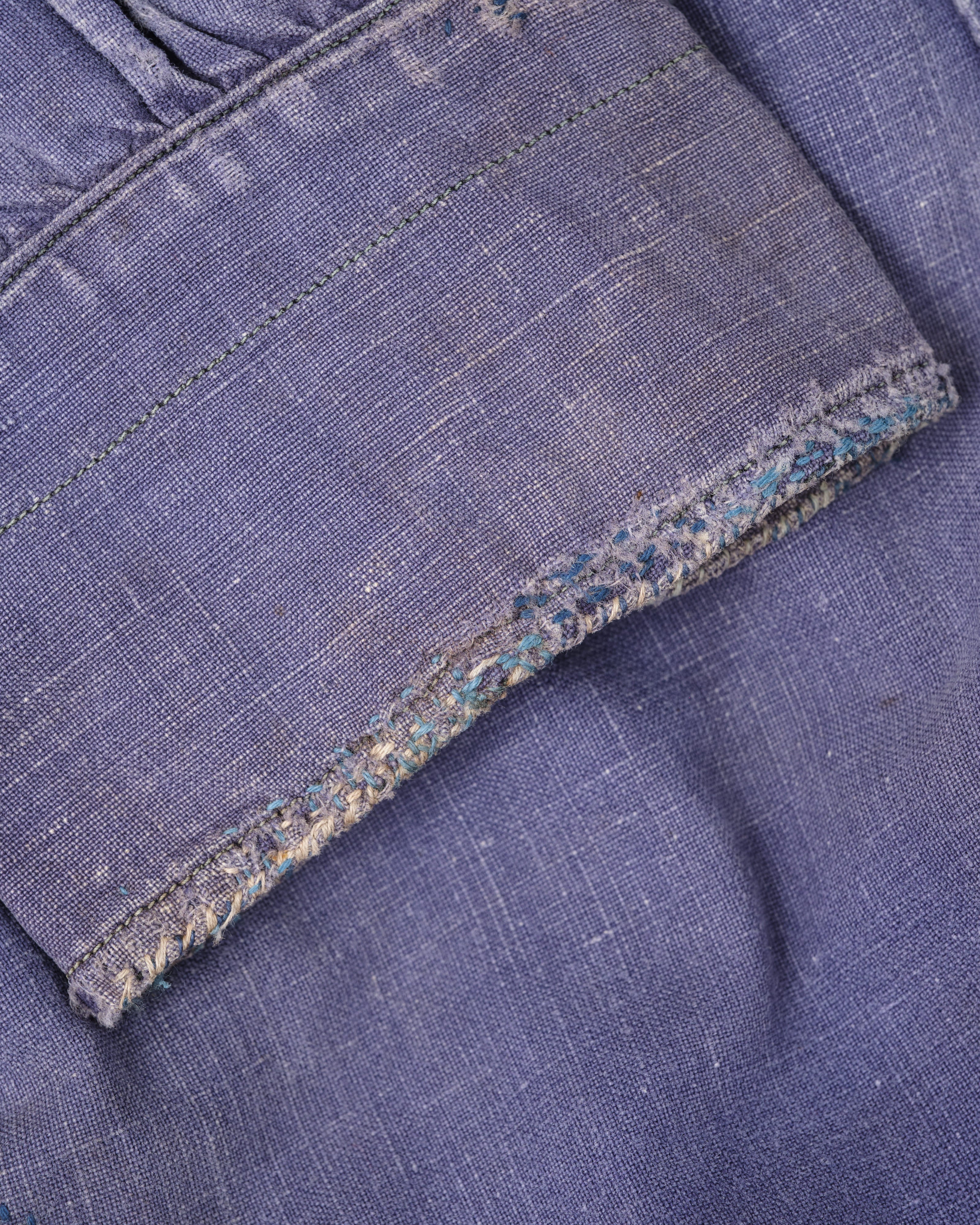 【~40’s】French Vintage Indigo Metis Grandpa Shirt