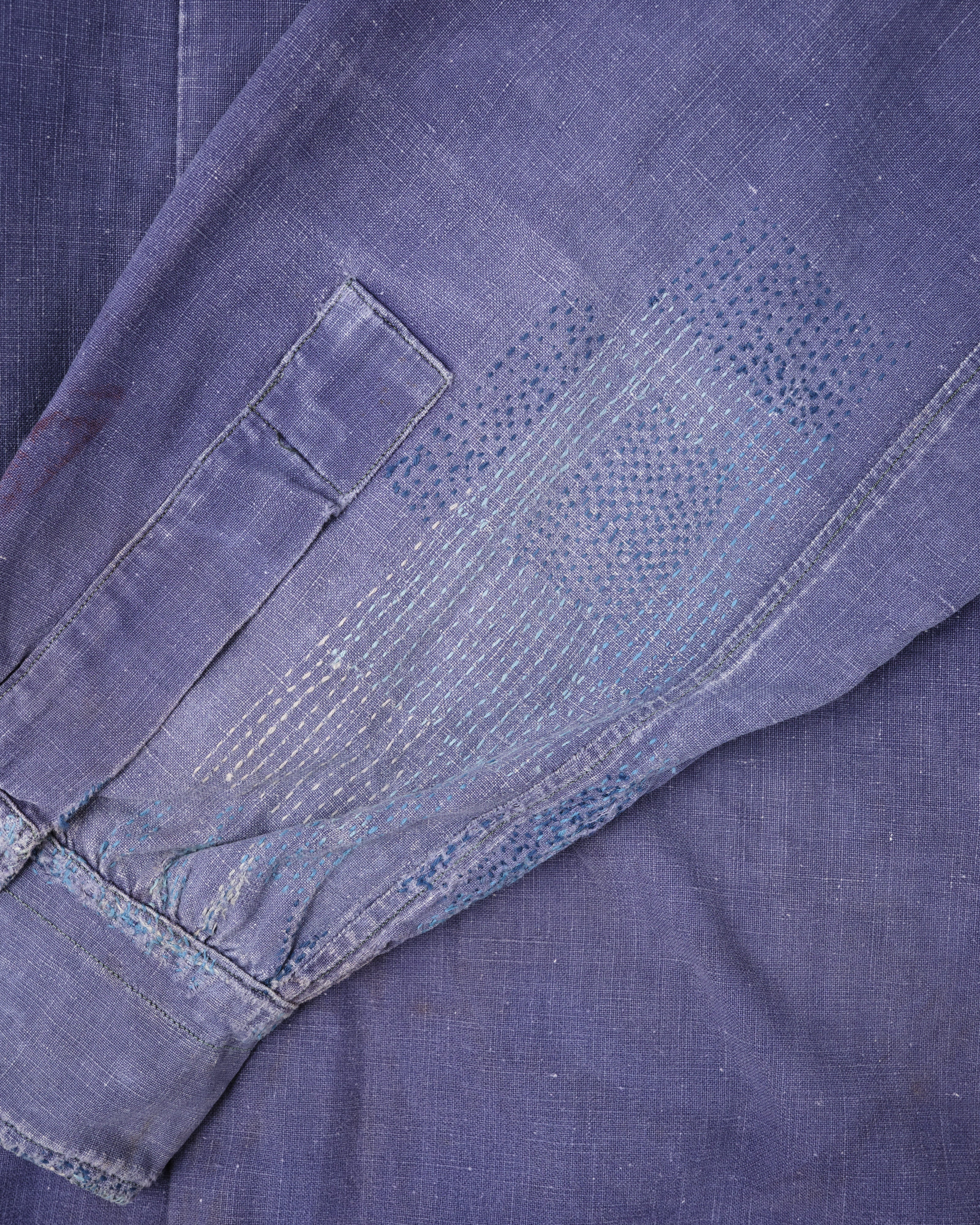 【~40’s】French Vintage Indigo Metis Grandpa Shirt