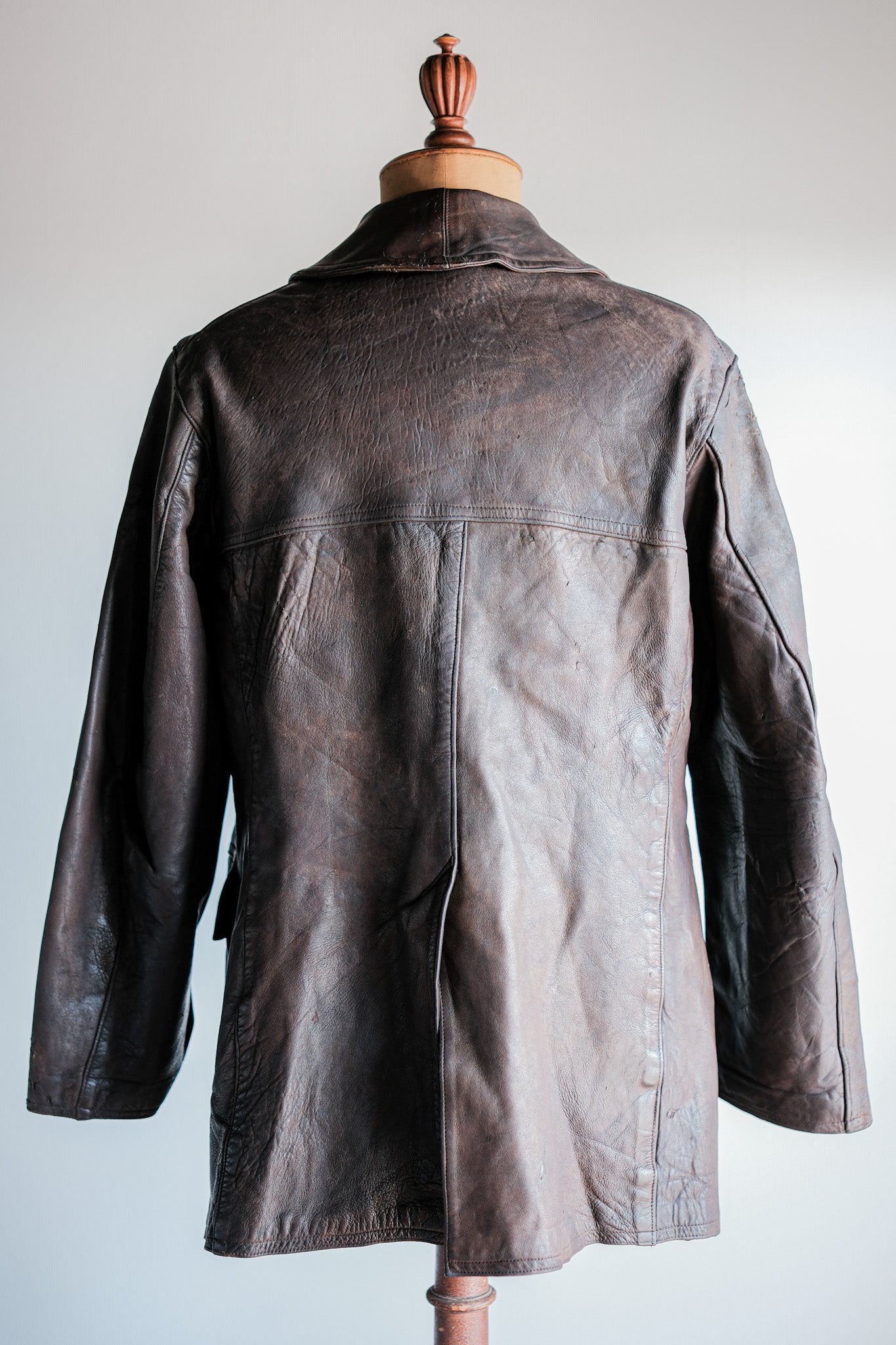 【~40's】WWⅡ French Army M35 Tank Crew Leather Jacket