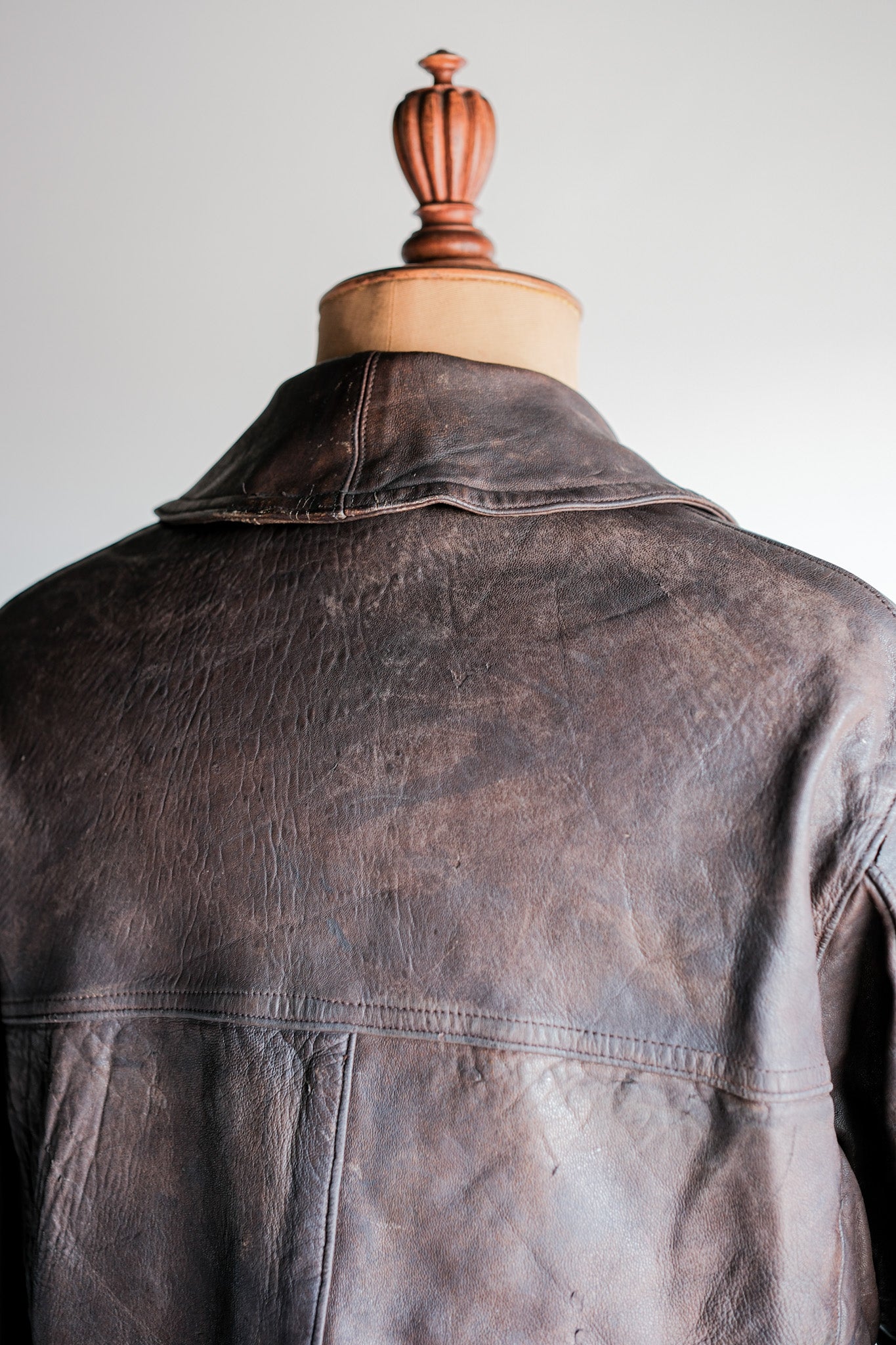 【~40's】WWⅡ French Army M35 Tank Crew Leather Jacket