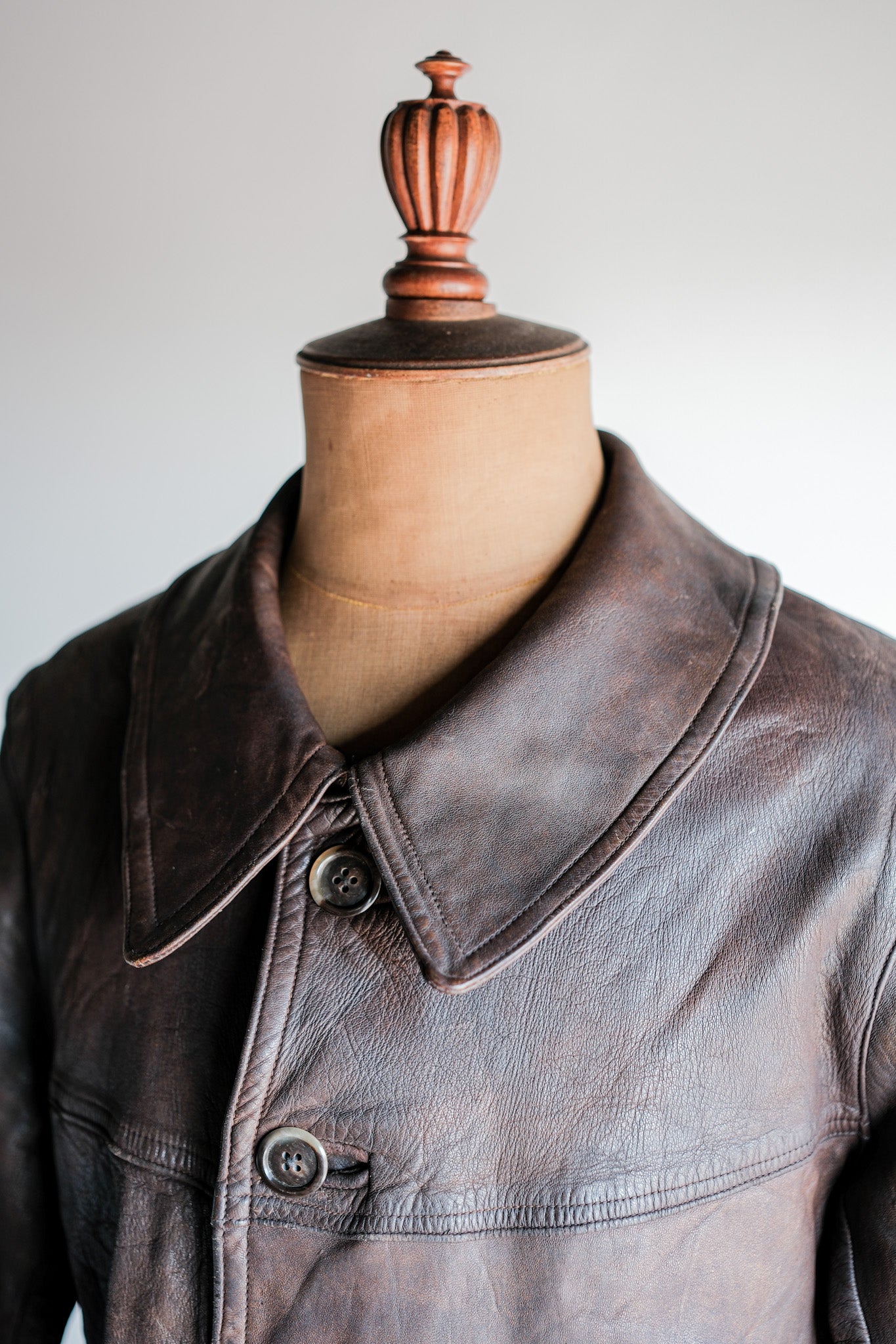 【~40's】WWⅡ French Army M35 Tank Crew Leather Jacket