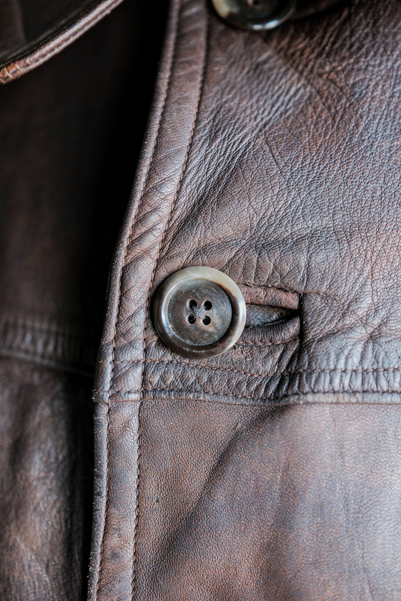 【~40's】WWⅡ French Army M35 Tank Crew Leather Jacket