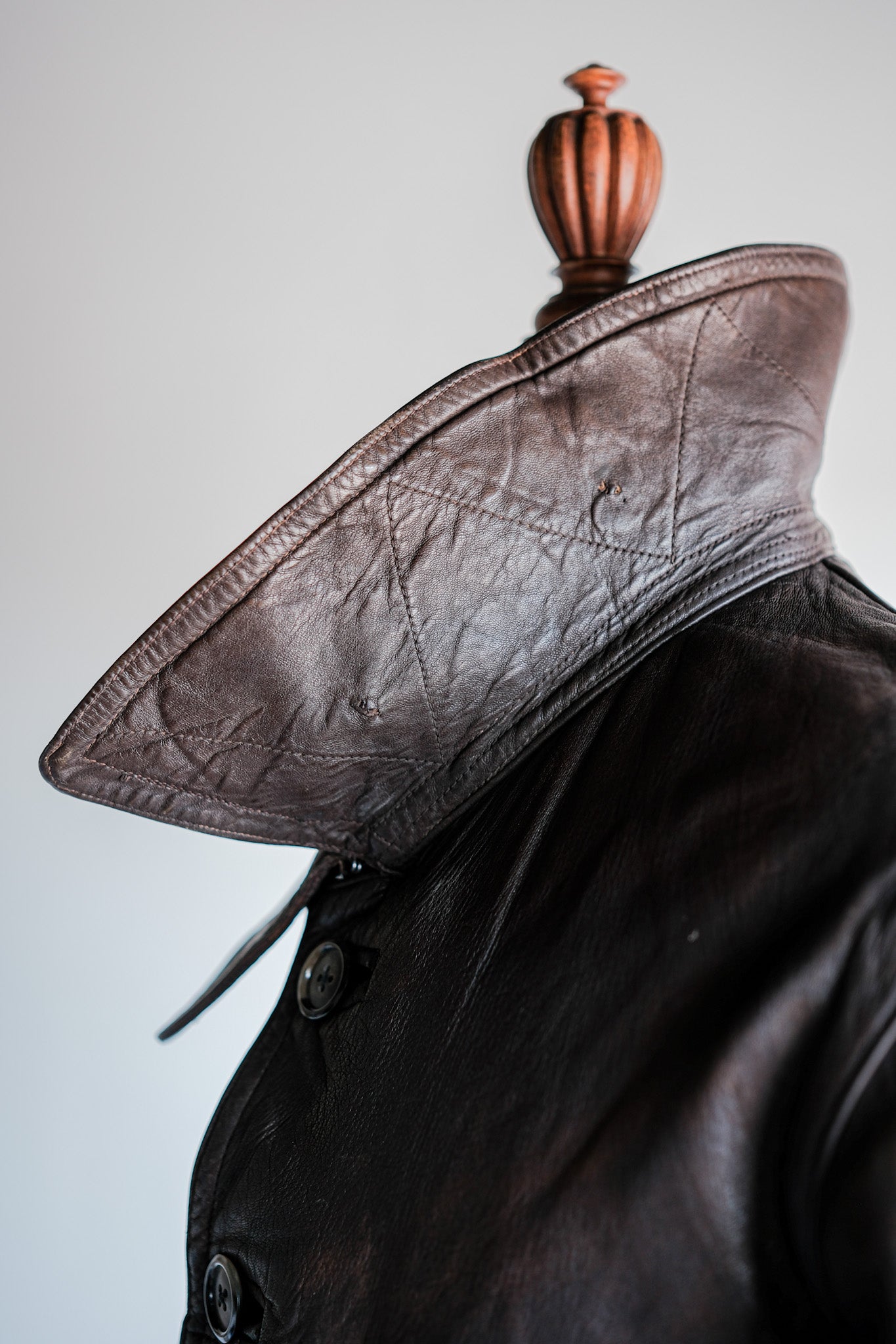 【~40's】WWⅡ French Army M35 Tank Crew Leather Jacket