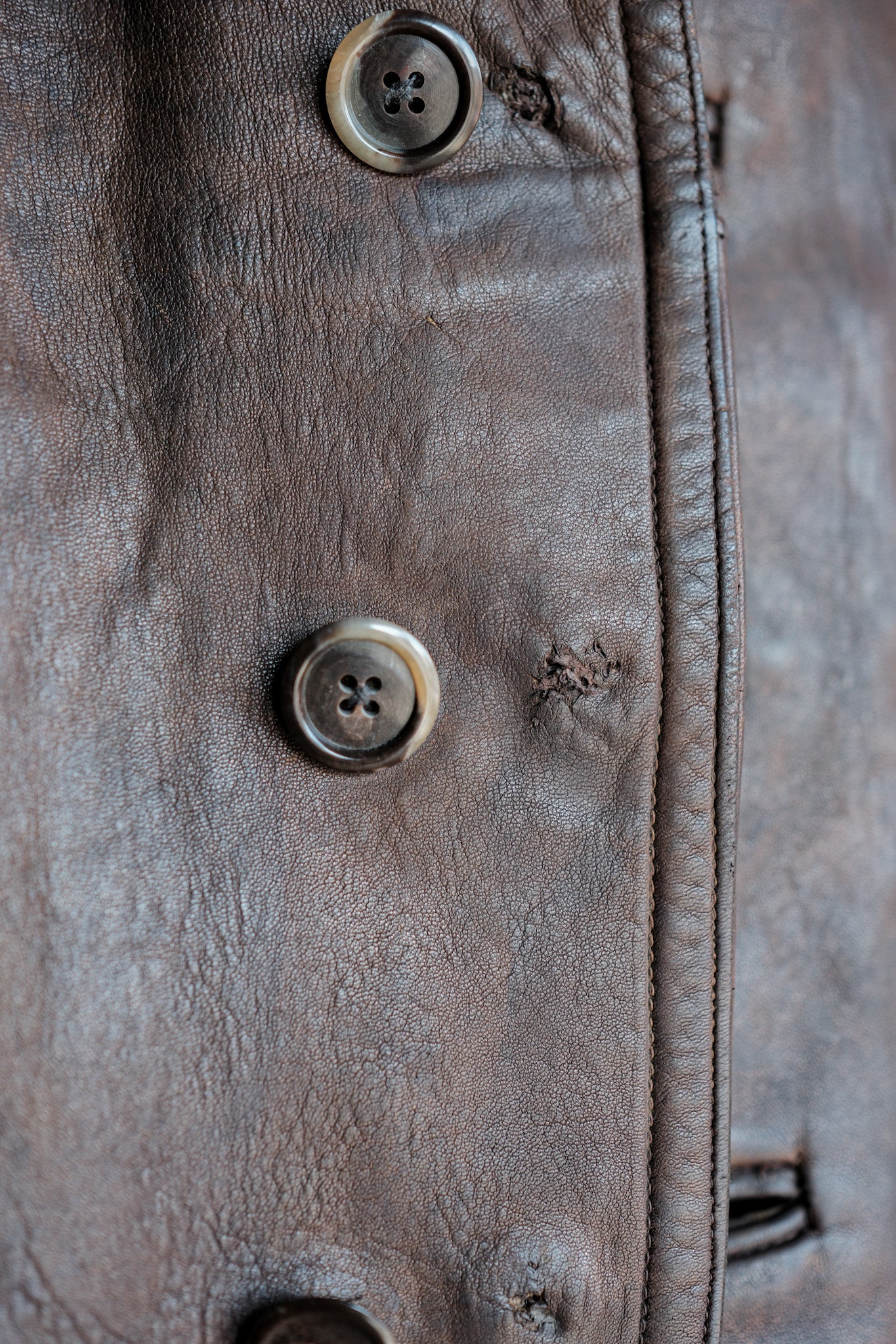 【~40's】WWⅡ French Army M35 Tank Crew Leather Jacket