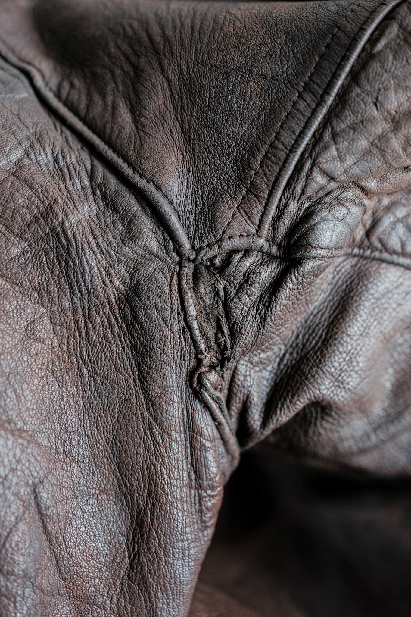 【~40's】WWⅡ French Army M35 Tank Crew Leather Jacket