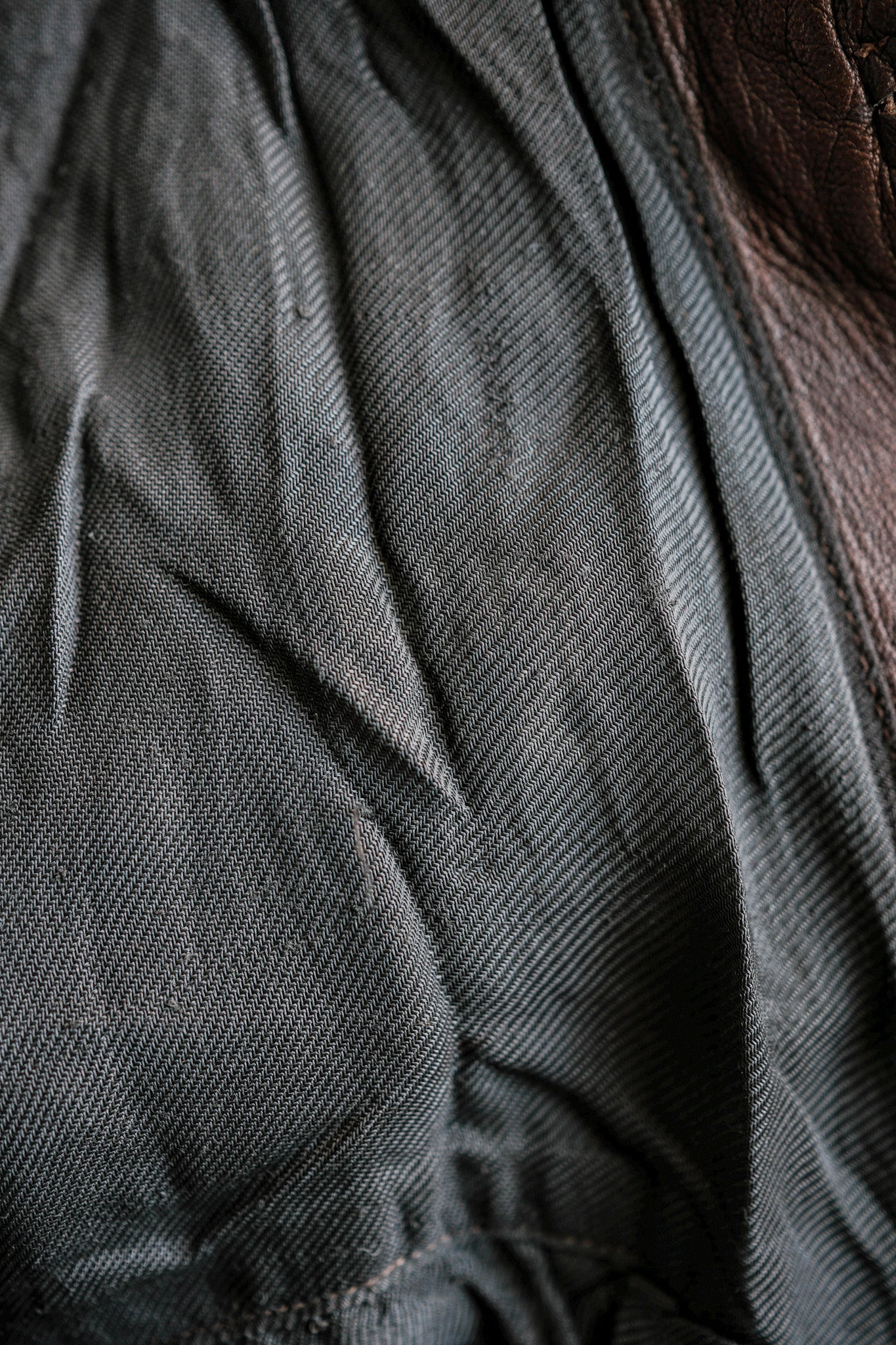 【~40's】WWⅡ French Army M35 Tank Crew Leather Jacket