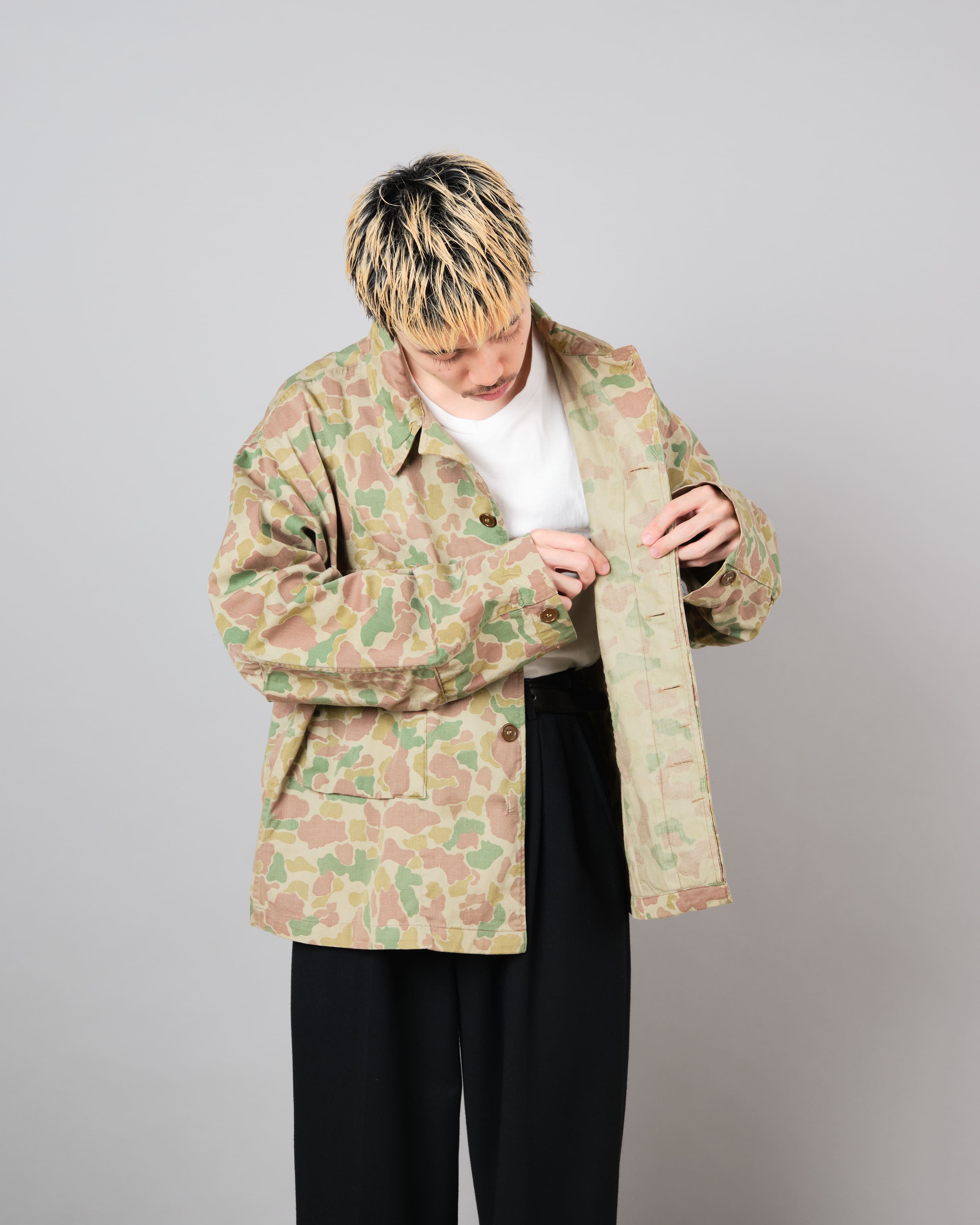 【~50's】Dutch Army Frogskin Camouflage Field Jacket Size.50