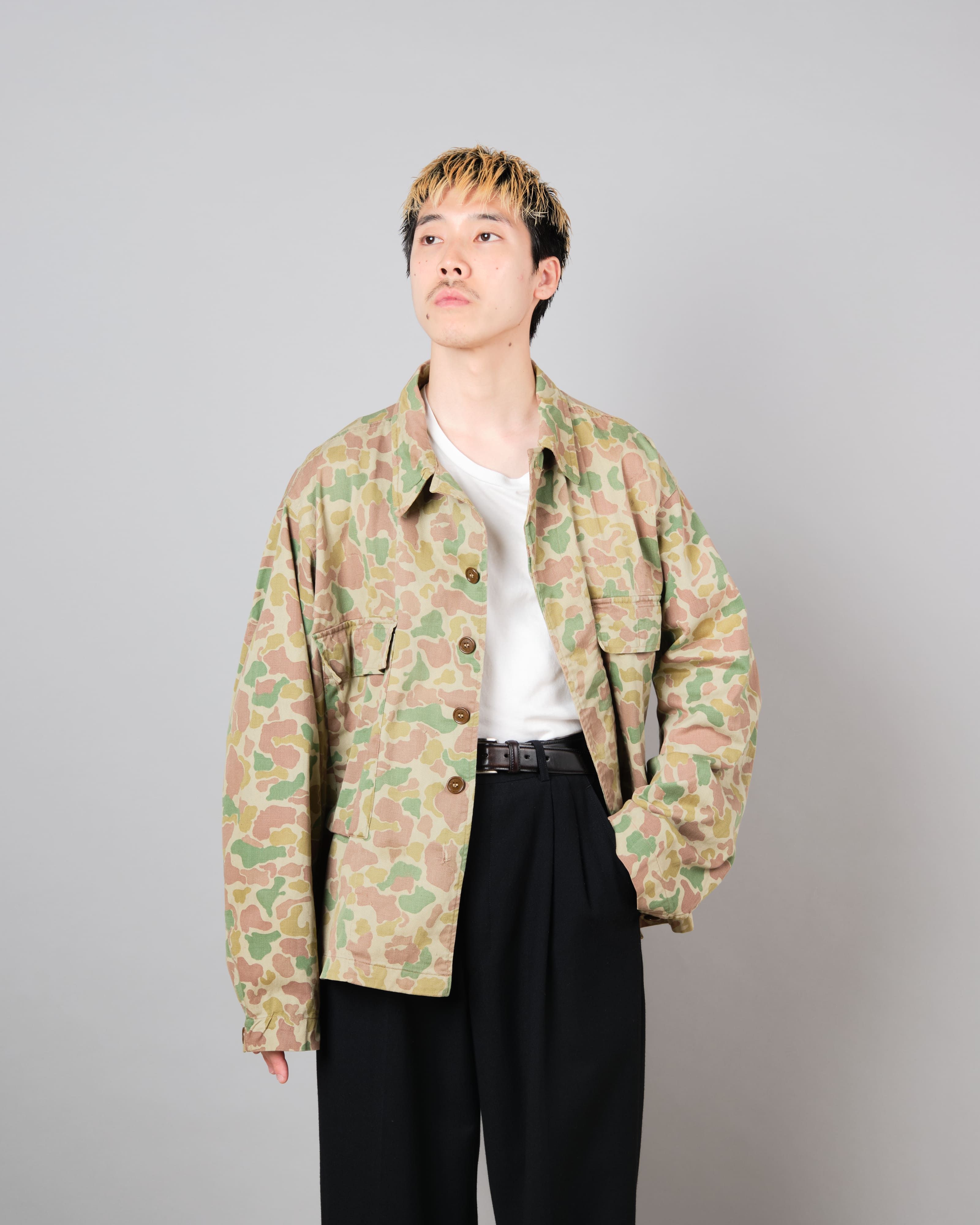 【~50's】Dutch Army Frogskin Camouflage Field Jacket Size.50