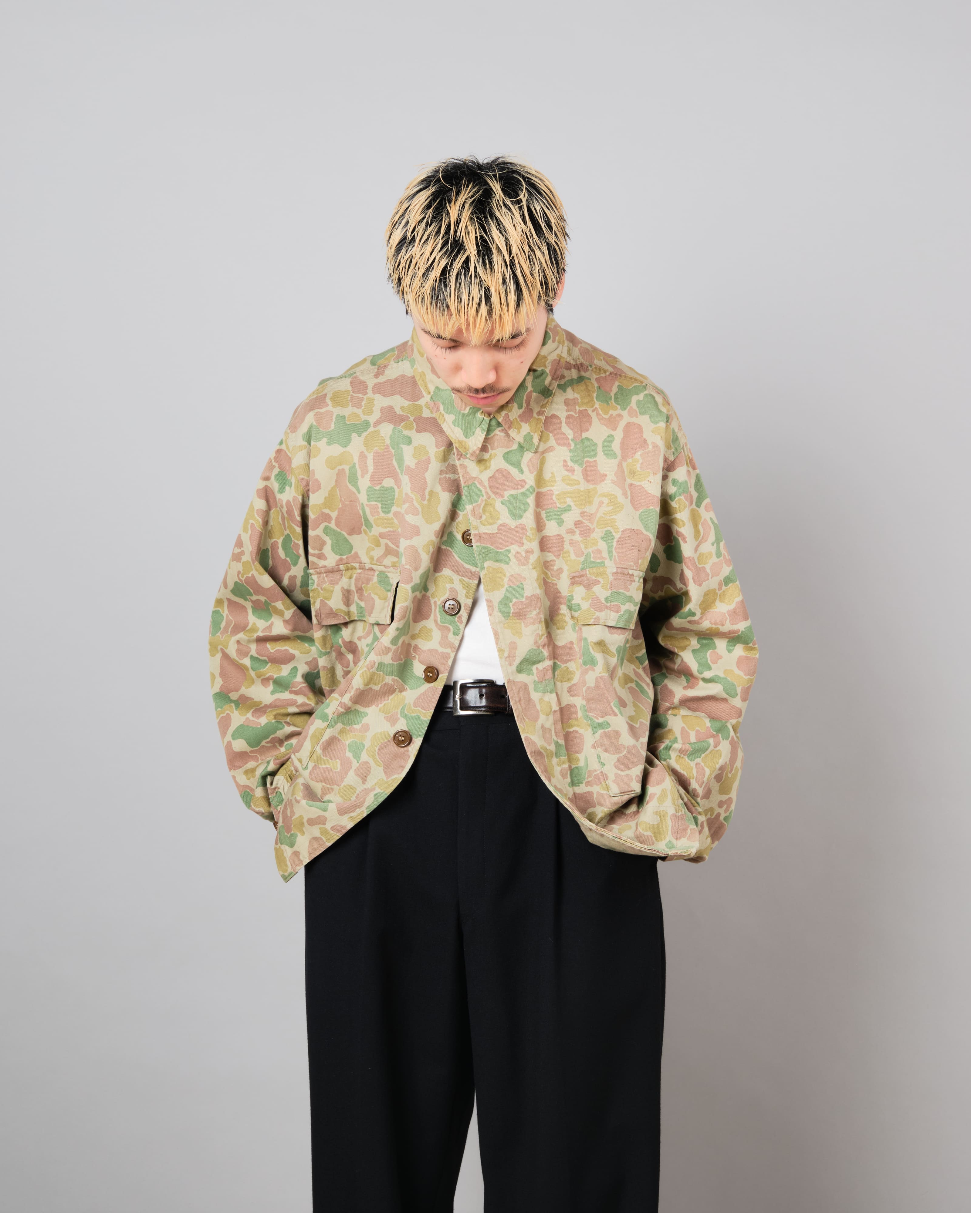 【~50's】Dutch Army Frogskin Camouflage Field Jacket Size.50