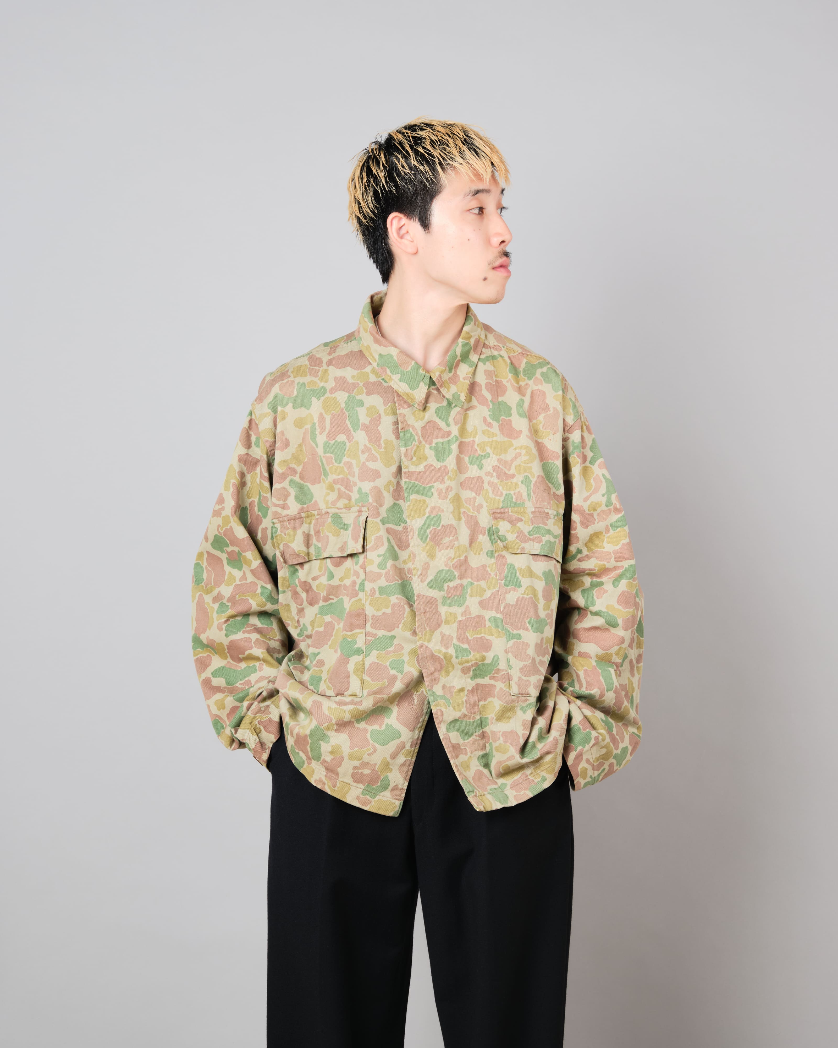 【~50's】Dutch Army Frogskin Camouflage Field Jacket Size.50