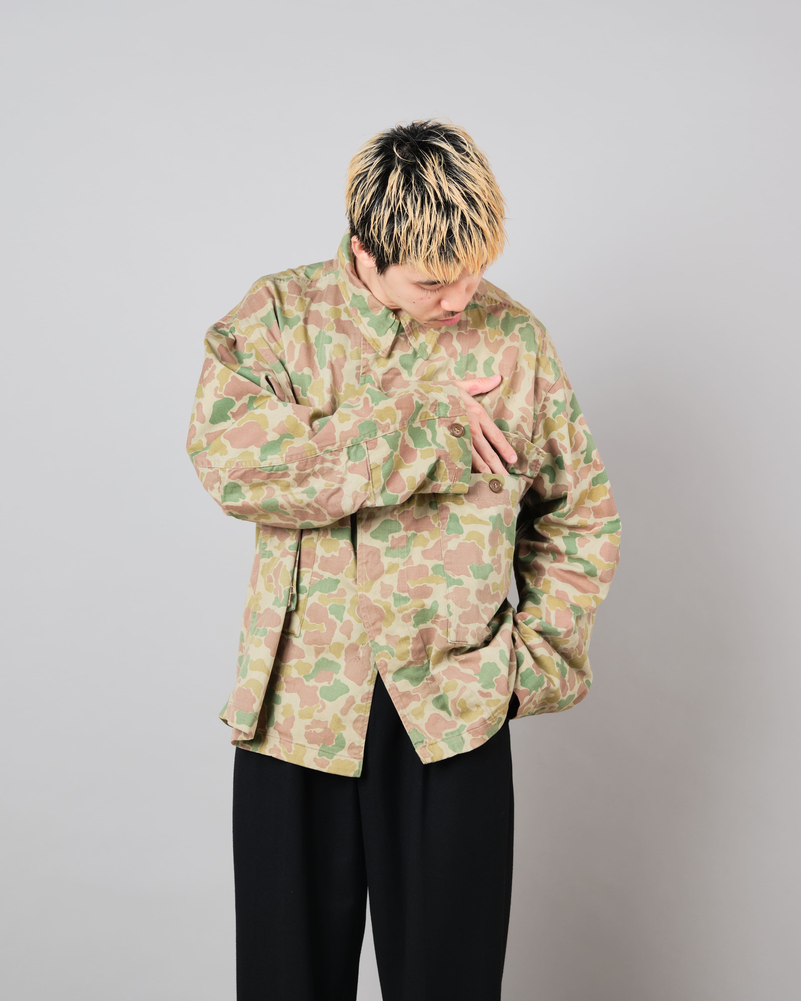【~50's】Dutch Army Frogskin Camouflage Field Jacket Size.50