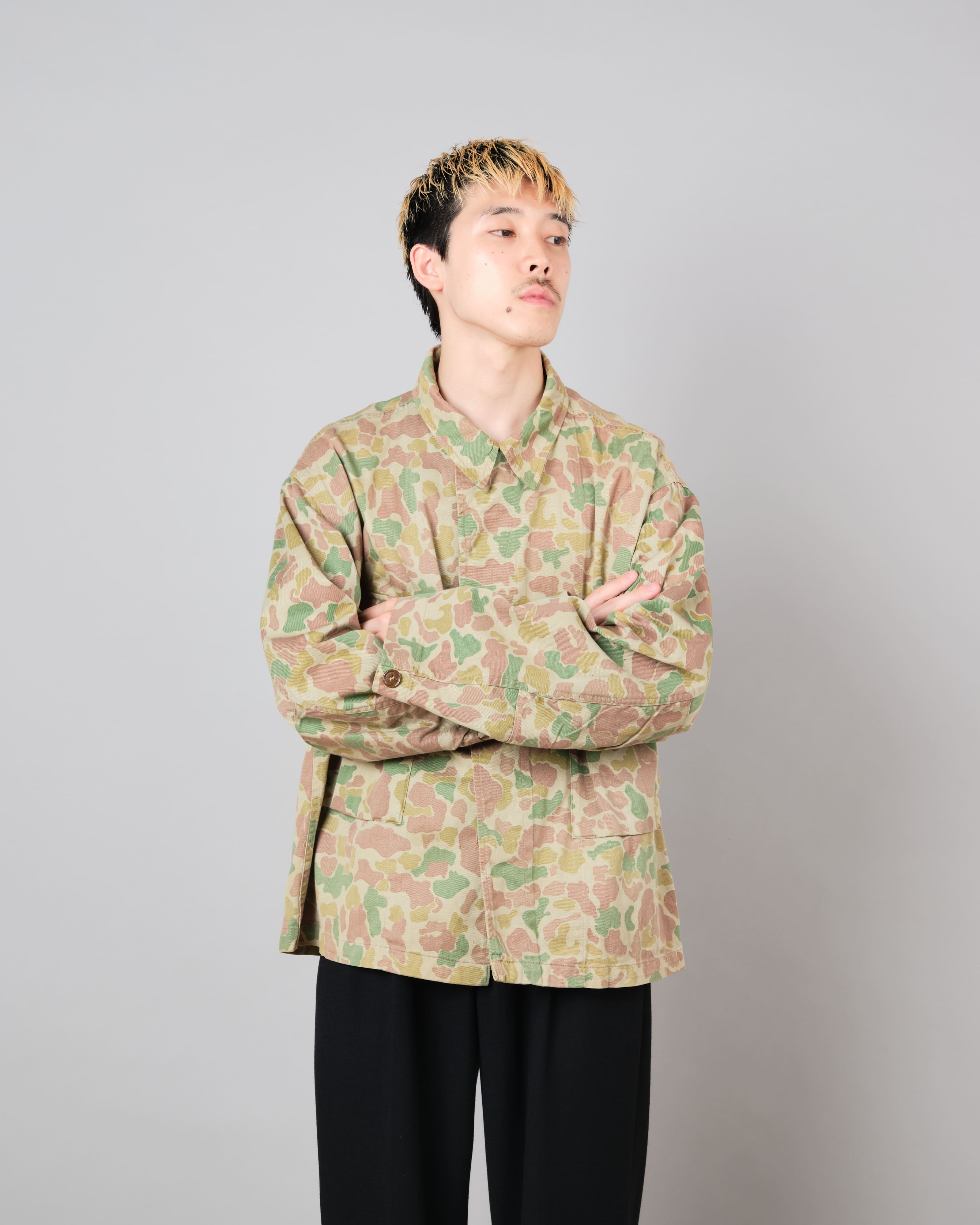 【~50's】Dutch Army Frogskin Camouflage Field Jacket Size.50