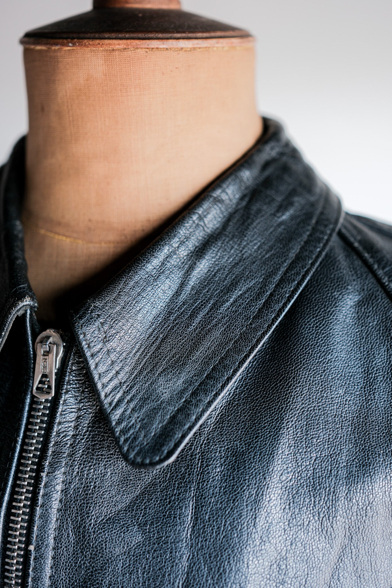 【~60’s】Italian Army Motorcycle Leather Jacket "Civilian Type"