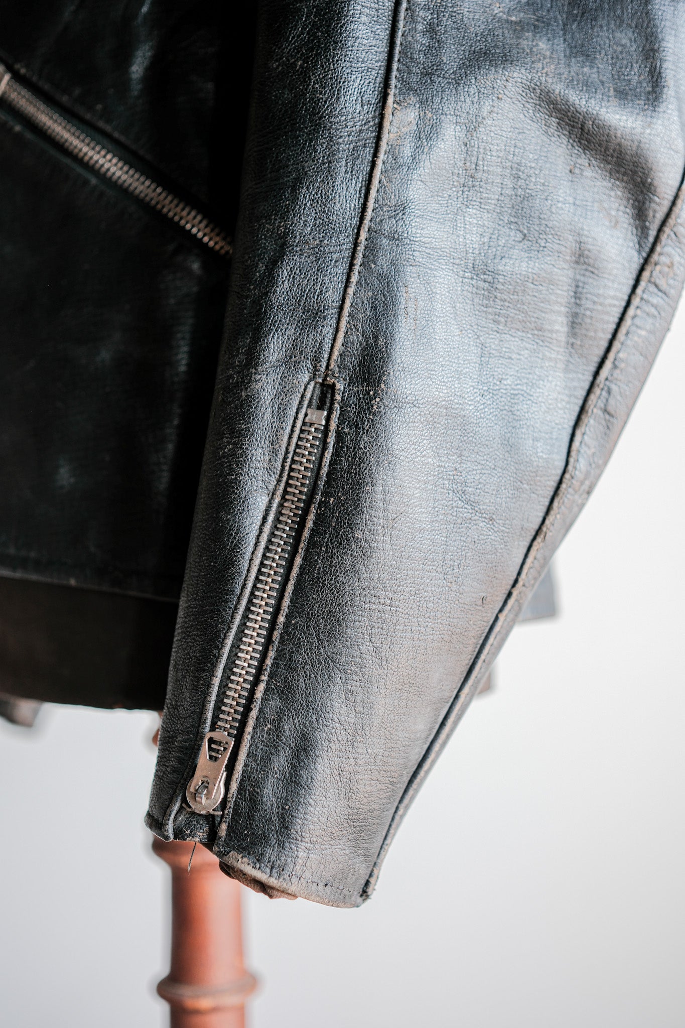 【~60’s】Italian Army Motorcycle Leather Jacket "Civilian Type"