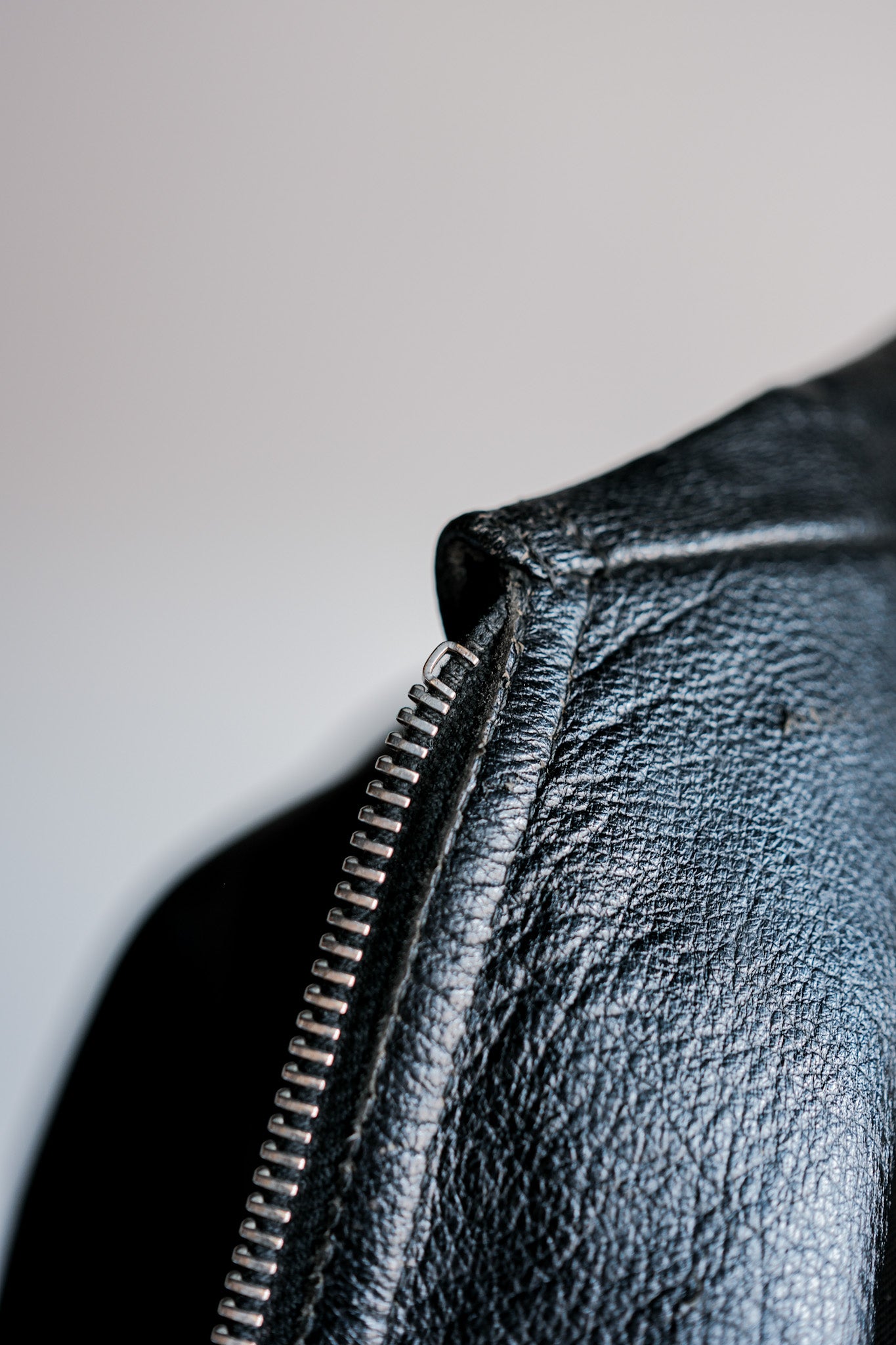【~60’s】Italian Army Motorcycle Leather Jacket "Civilian Type"