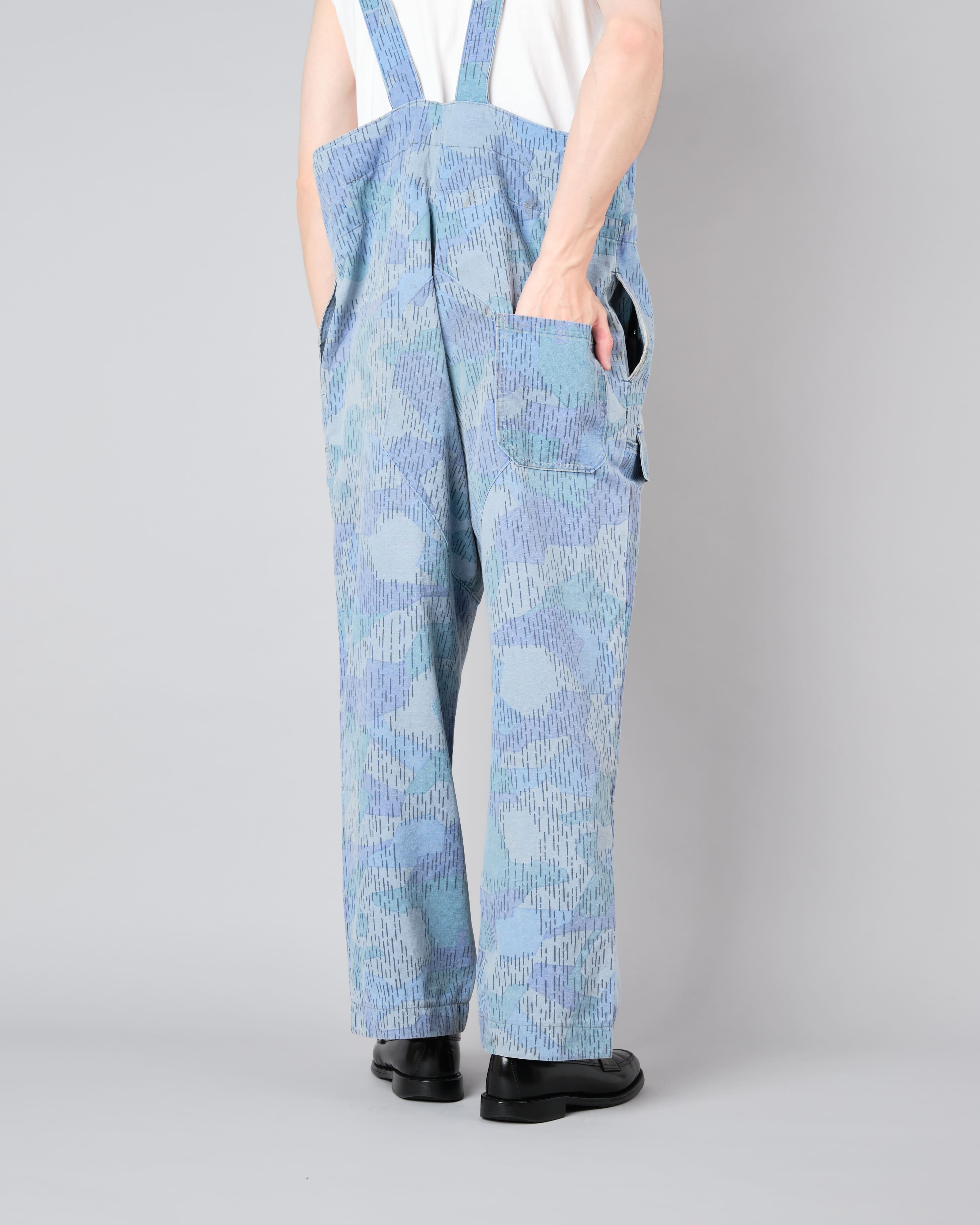 【~80's】Czechoslovakian People's Militias & Fire Brigade Blue Splinter Pattern Camouflage Overalls