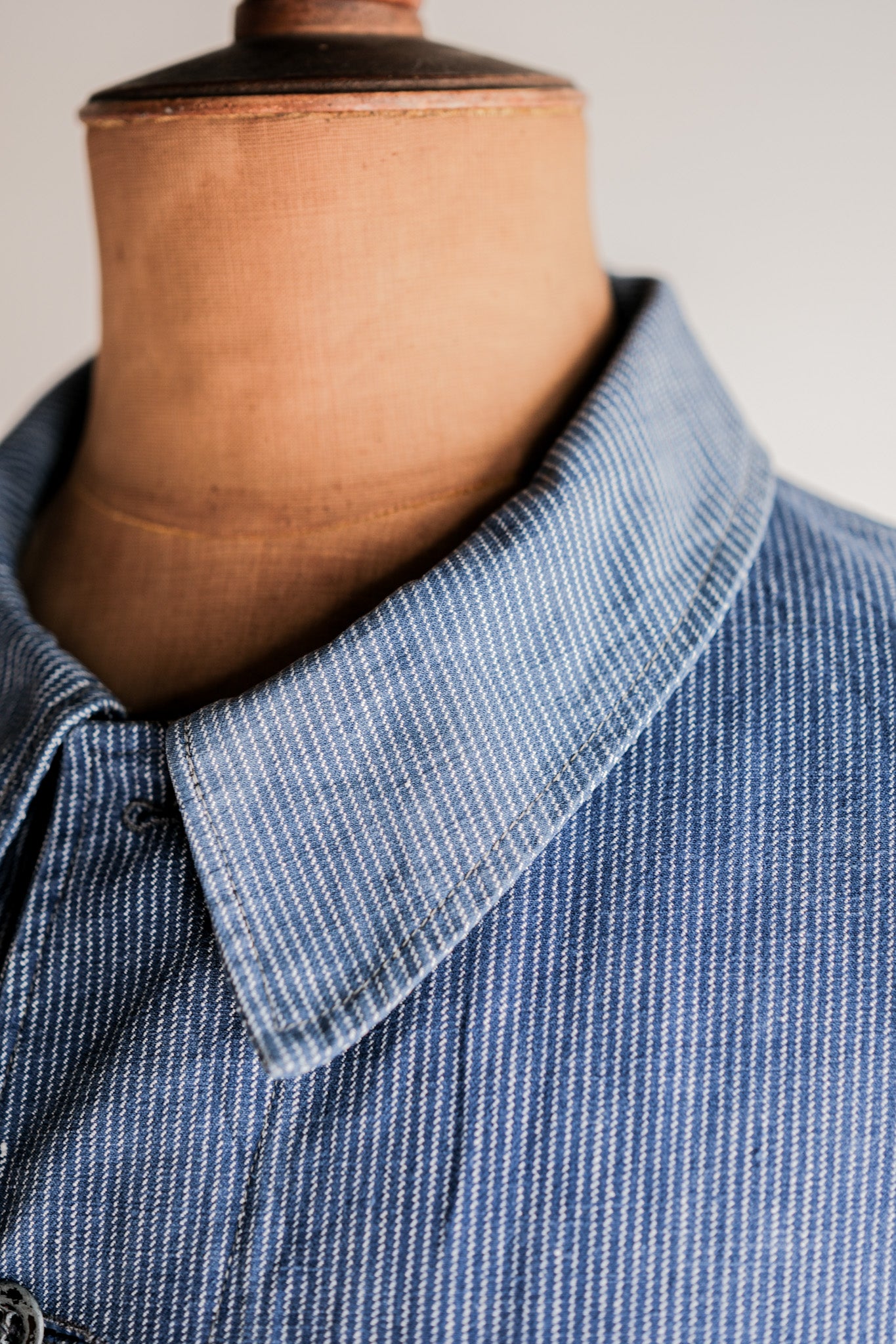 【~40's】Italian Vintage Cotton Striped Work Jacket