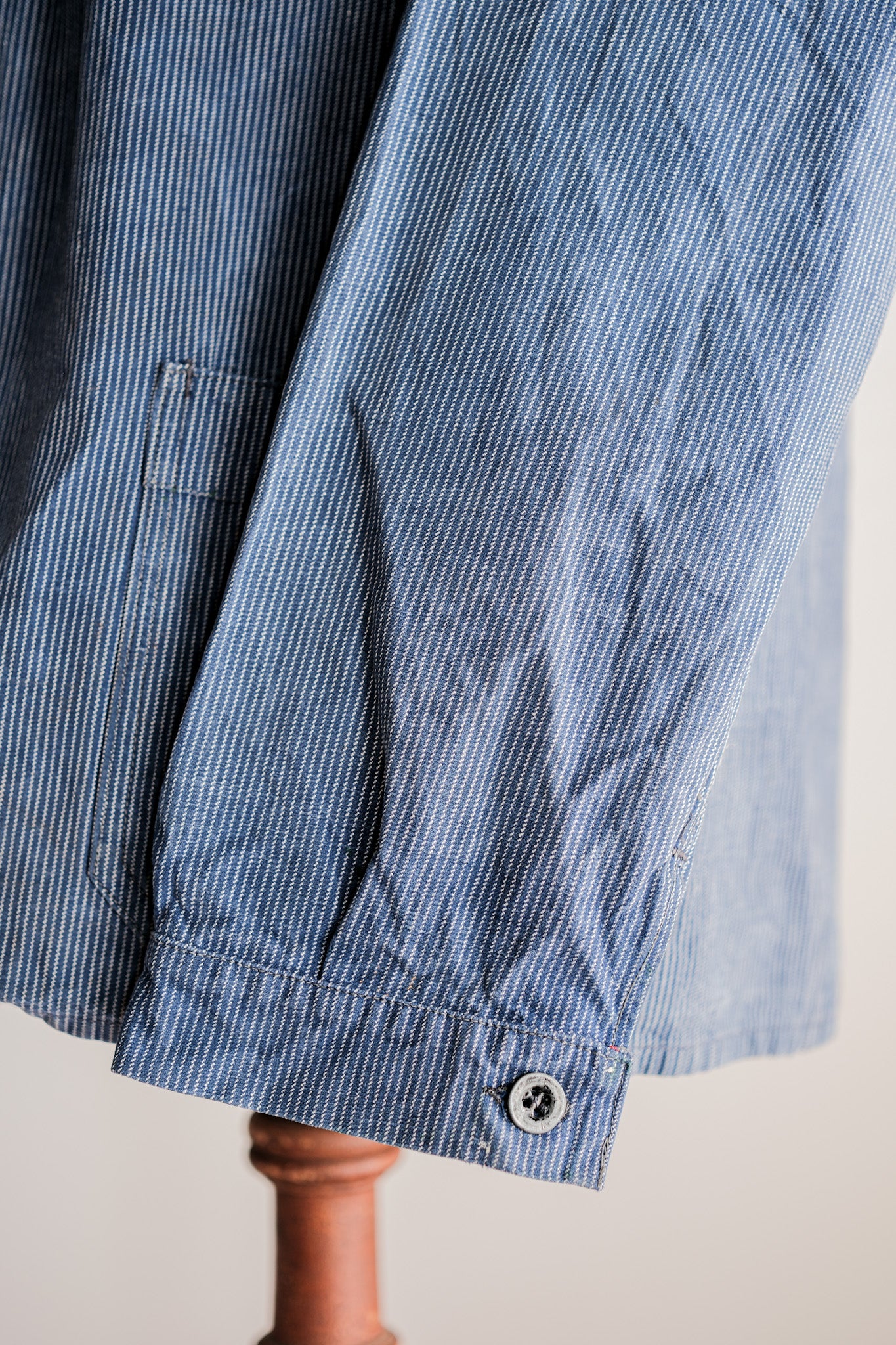 【~40's】Italian Vintage Cotton Striped Work Jacket