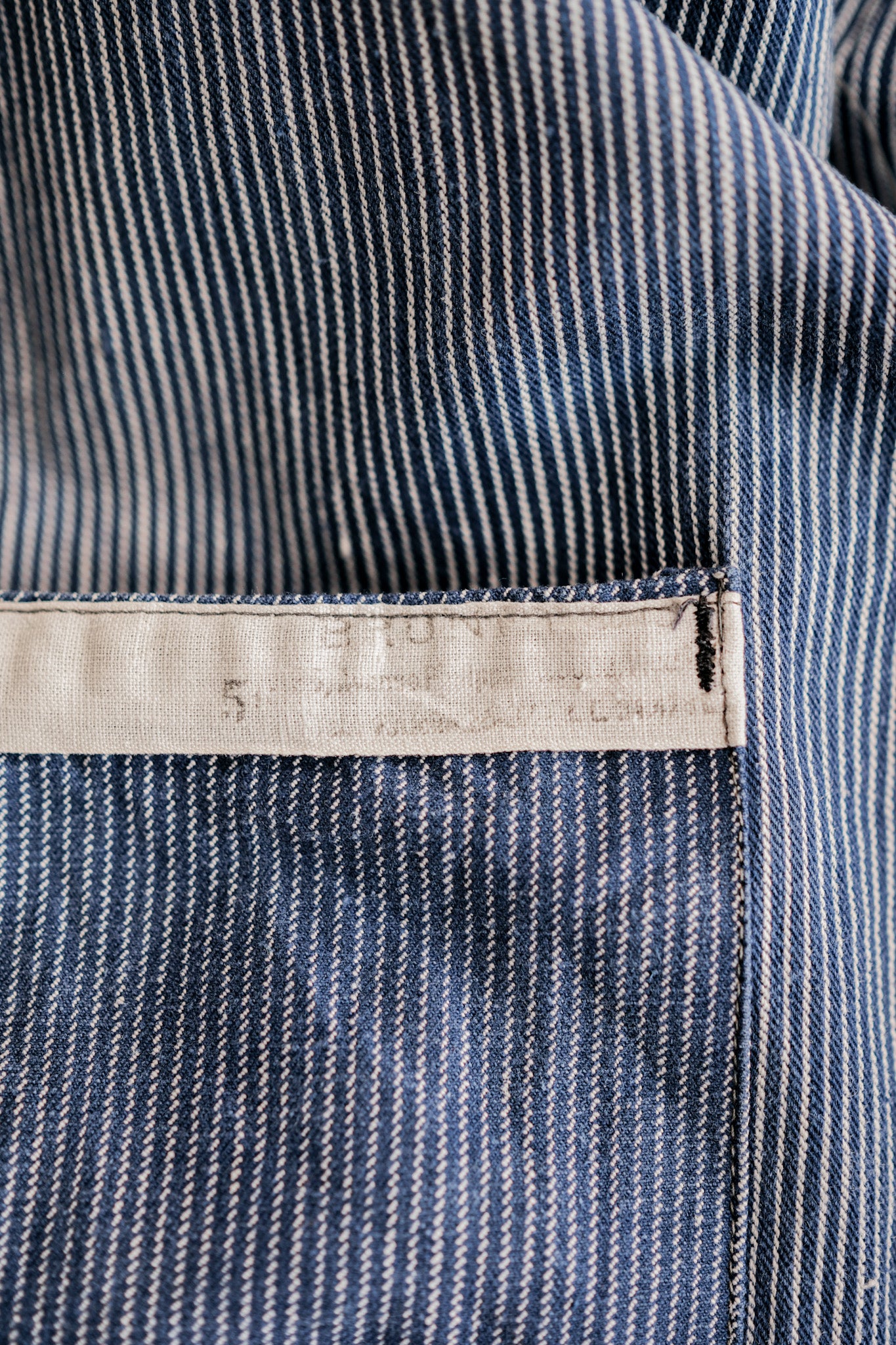 【~40's】Italian Vintage Cotton Striped Work Jacket