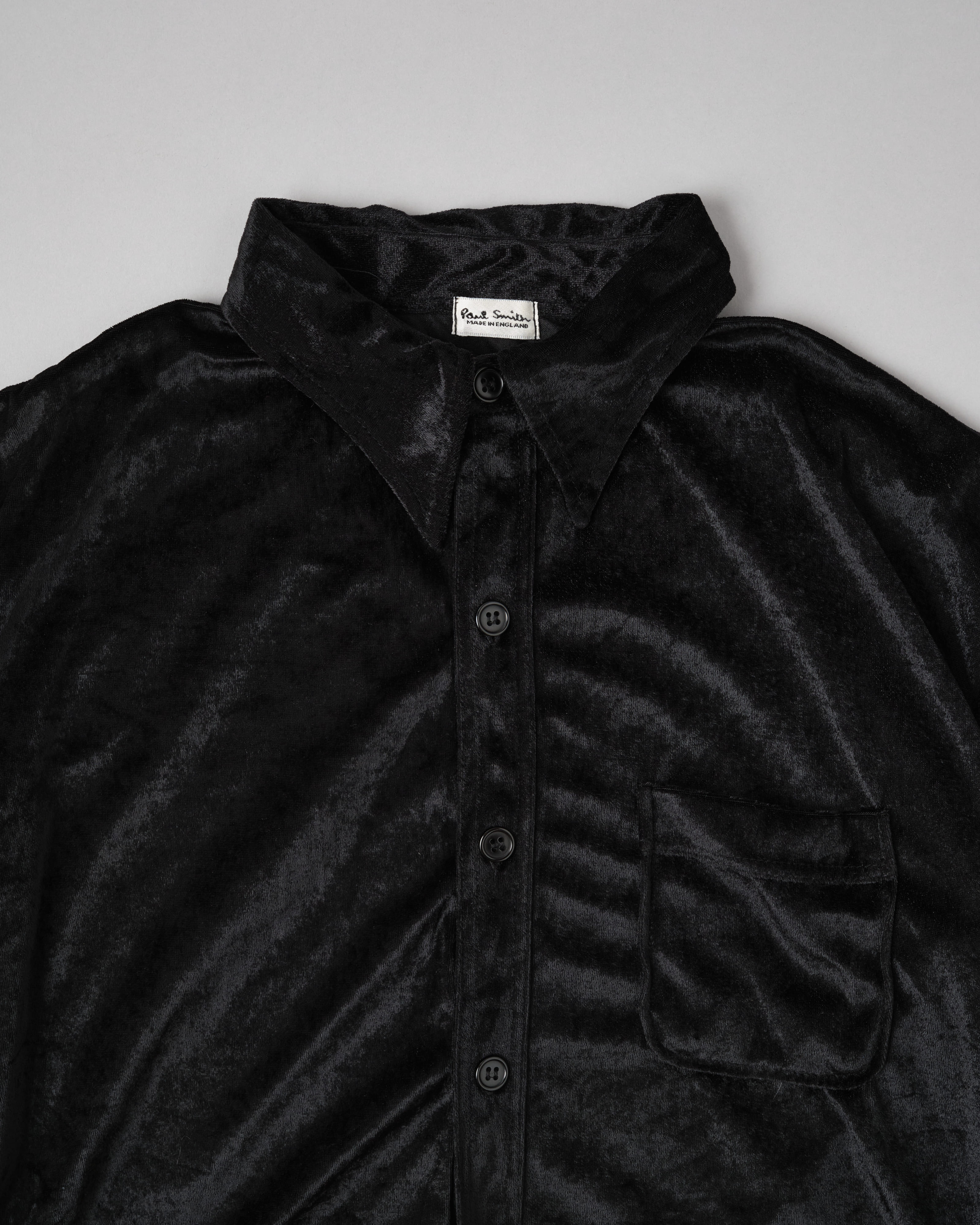 【~90's】Old Paul Smith Black Velor S/S Shirt