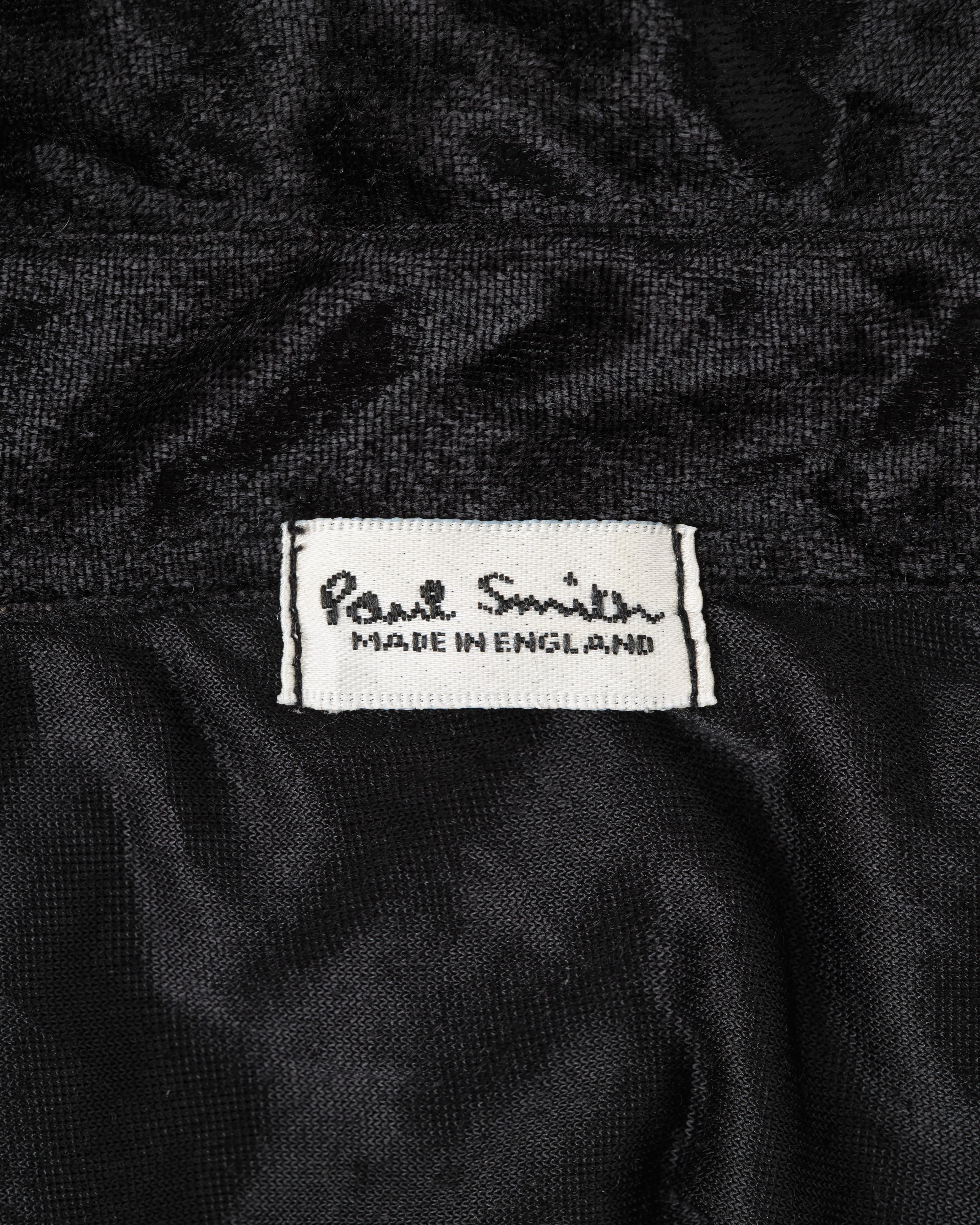 【~90's】Old Paul Smith Black Velor S/S Shirt
