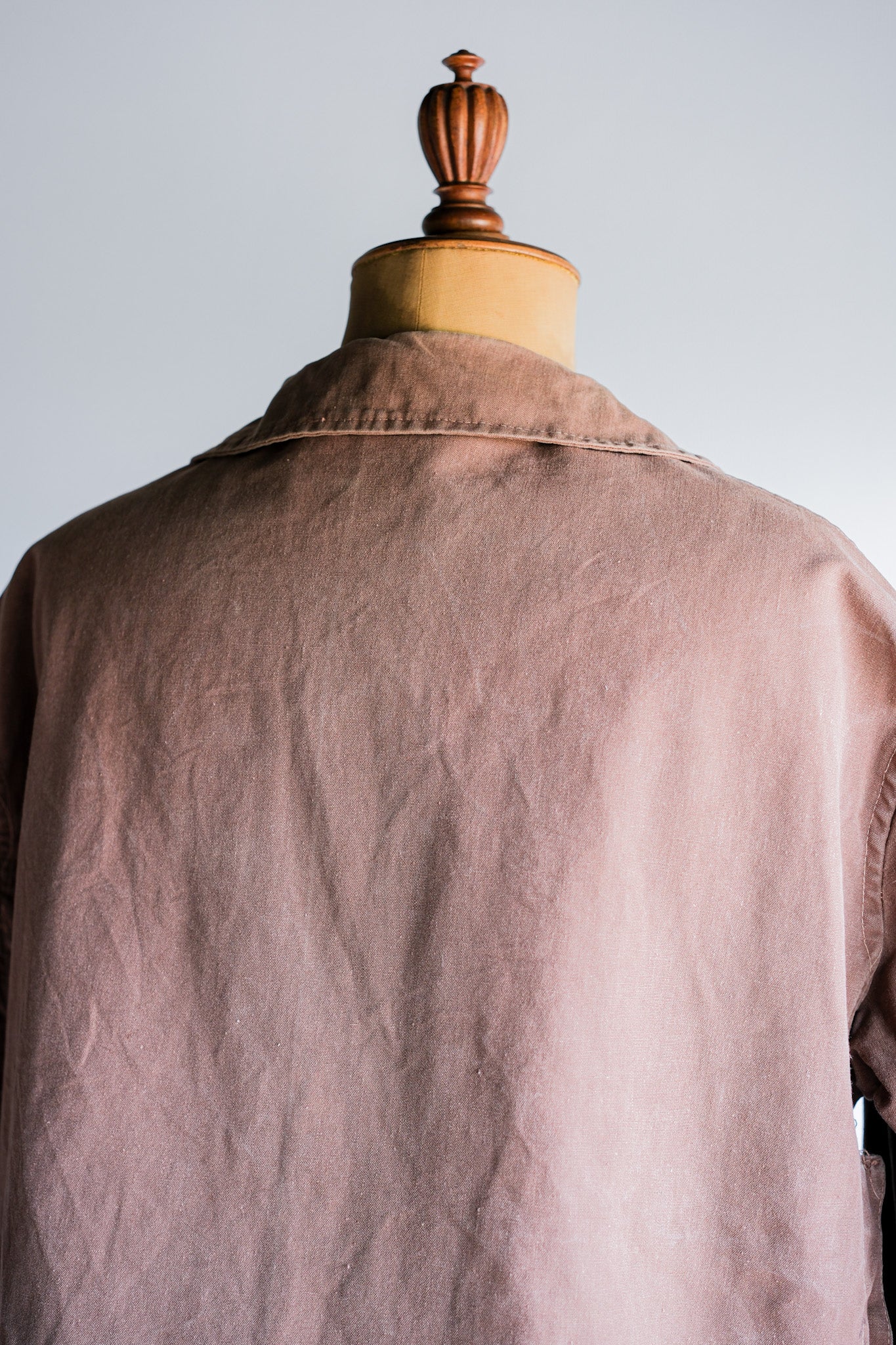 【~40's】French Vintage Reddish Brown Cotton Canvas Hunting Jacket