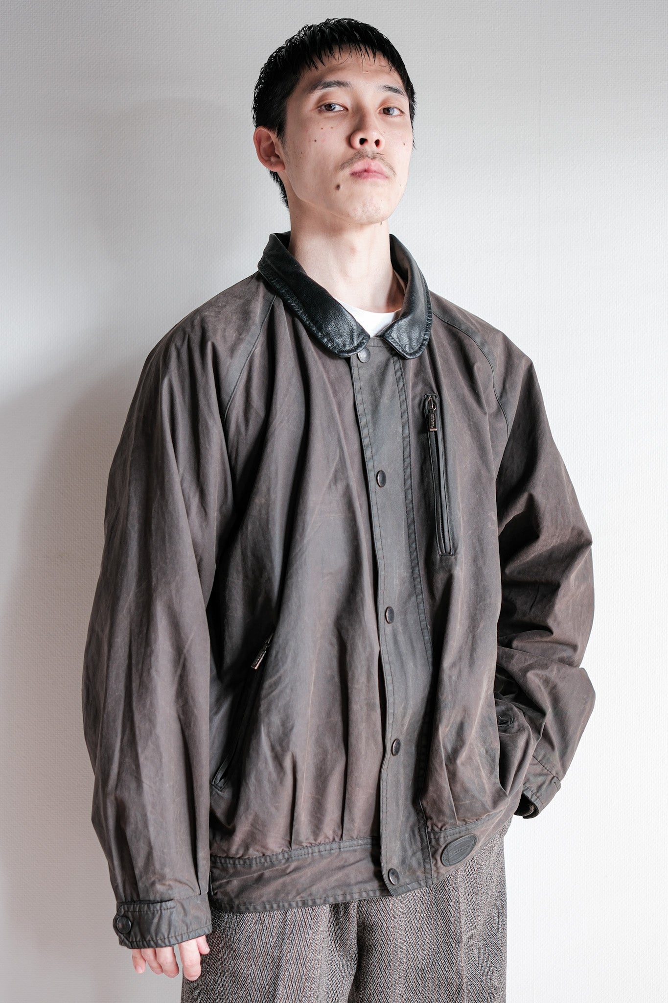【~90's】Vintage Barbour "WAX COTTON BLOUSON" 3 Crest Size.LARGE