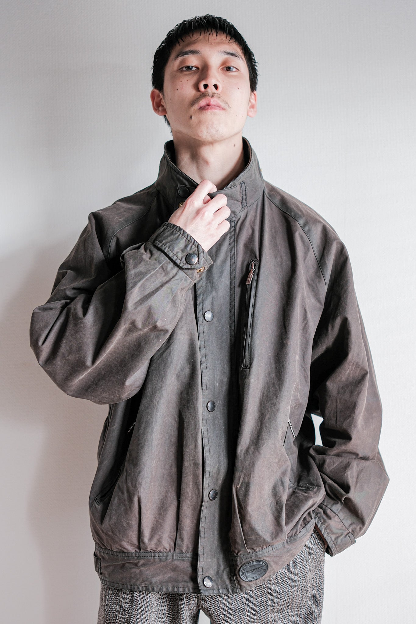 【~90's】Vintage Barbour "WAX COTTON BLOUSON" 3 Crest Size.LARGE