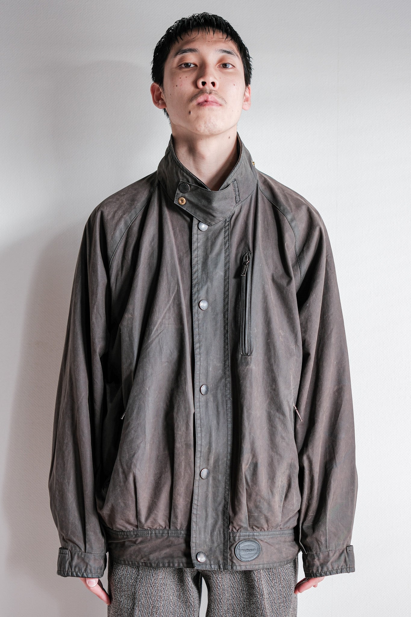 【~90's】Vintage Barbour "WAX COTTON BLOUSON" 3 Crest Size.LARGE