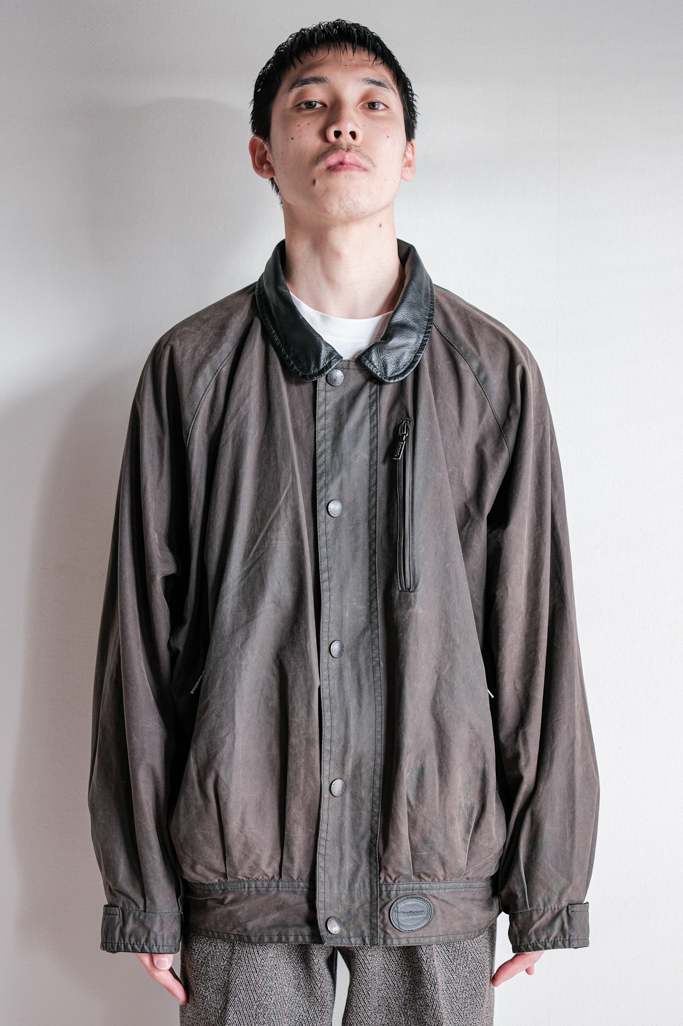 【~90's】Vintage Barbour "WAX COTTON BLOUSON" 3 Crest Size.LARGE