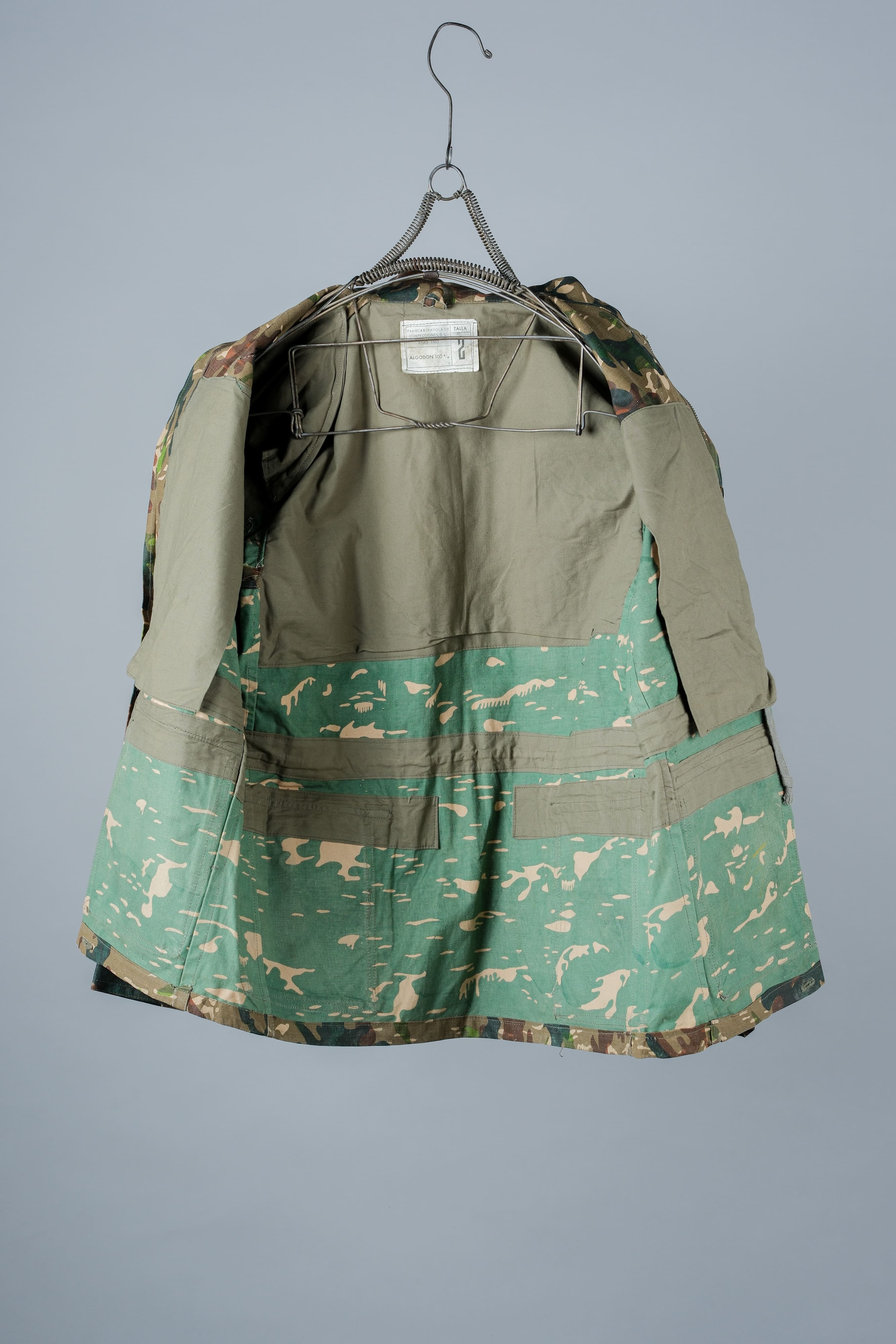 【~60's】Spanish Army Brown Amoeba Camouflage Paratrooper Jacket Size.2